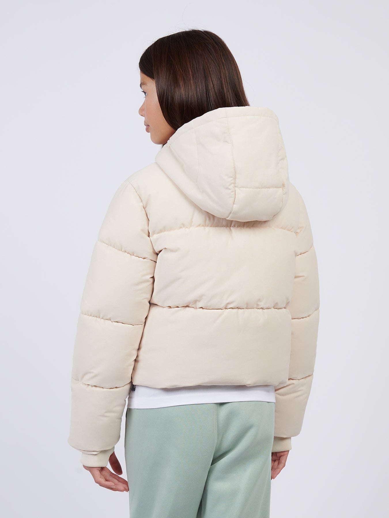 Girls’ Wide Baffle Puffer Coat Black