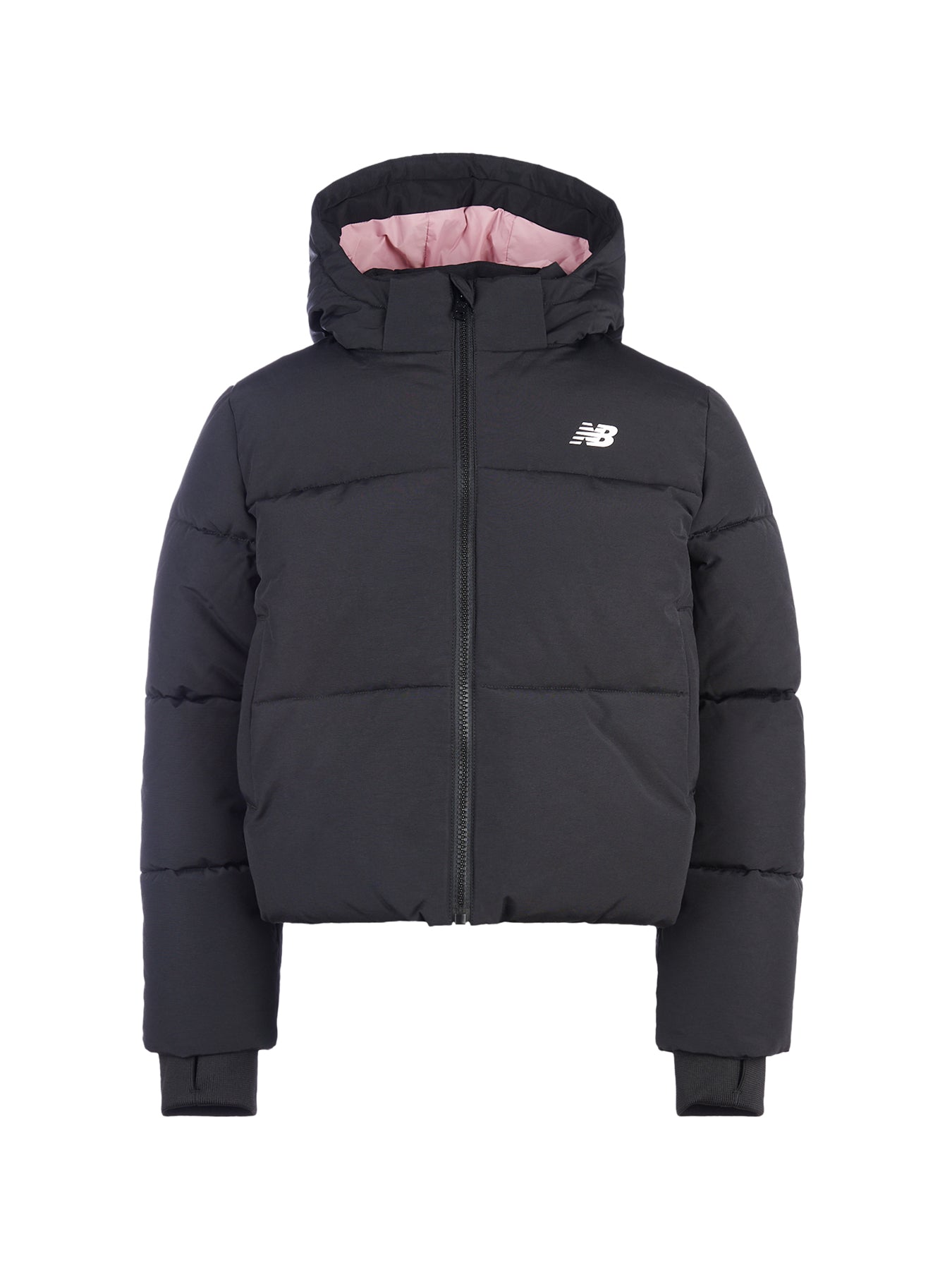 Girls’ Wide Baffle Puffer Coat Black
