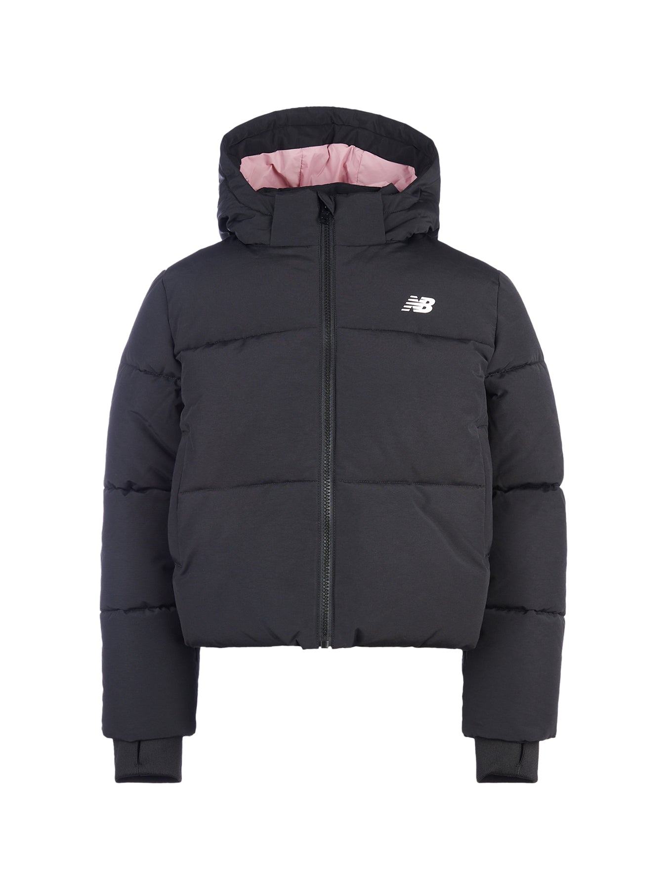 Girls’ Wide Baffle Puffer Coat Black