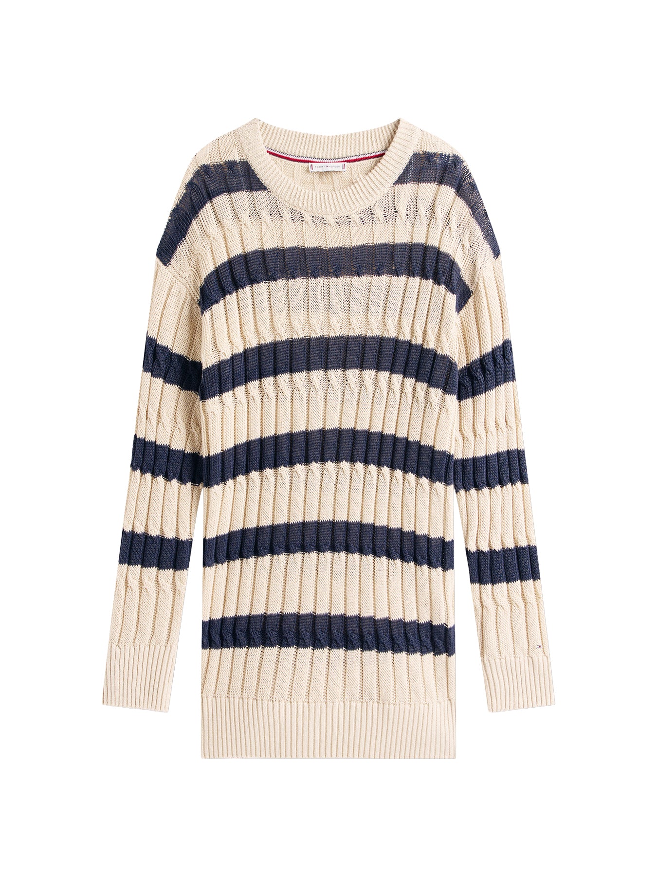 Linen Blend Cable Knit Relaxed Jumper