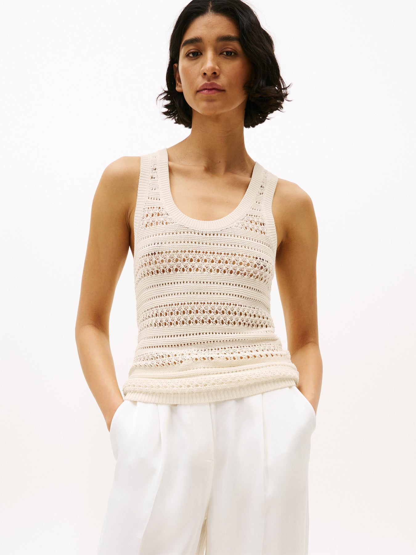 Crochet Racerback Slim Tank Top
