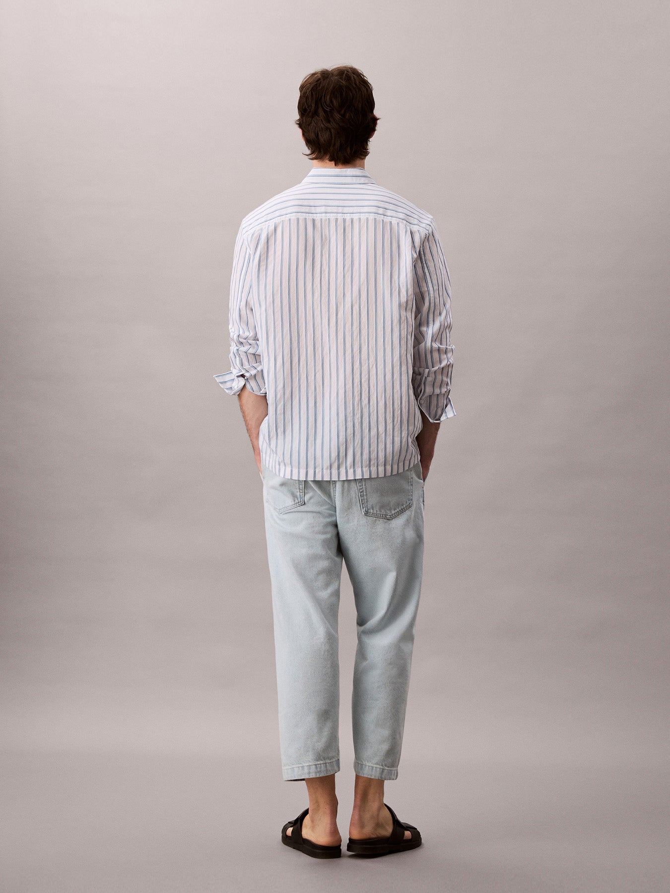 High Rise Cropped Tapered Jeans