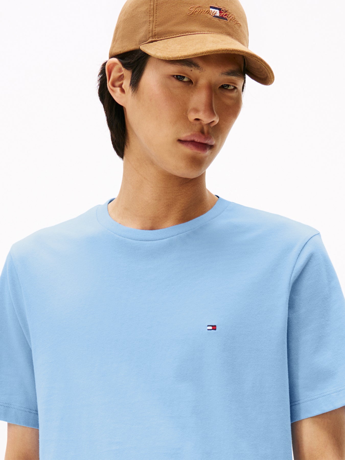 Flag Embroidery Crew Neck T-Shirt