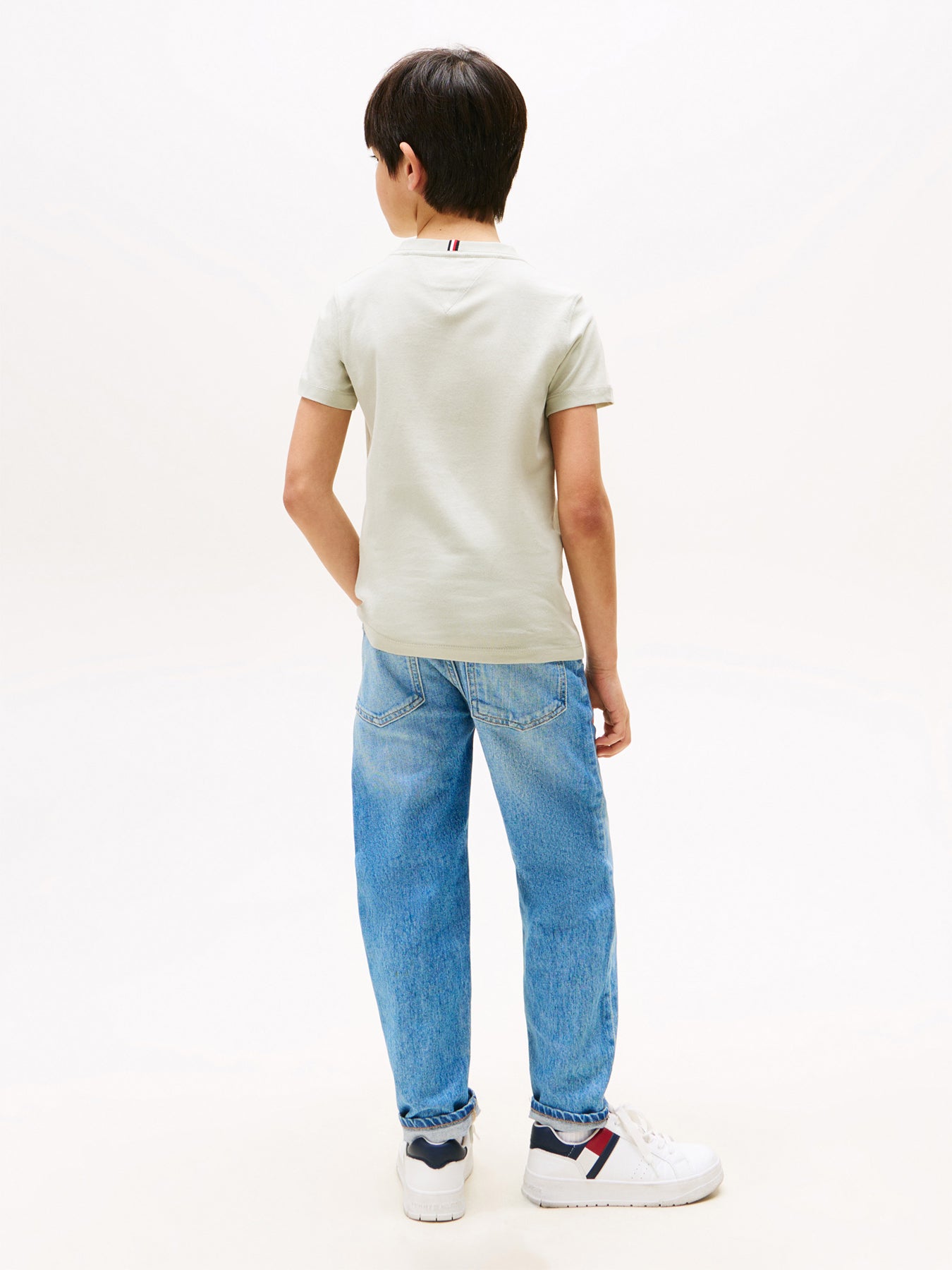 Flag Embroidery Crew Neck T-Shirt