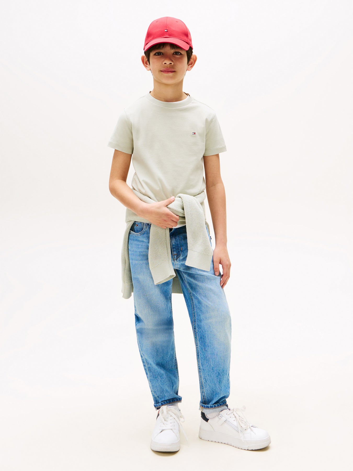 Flag Embroidery Crew Neck T-Shirt