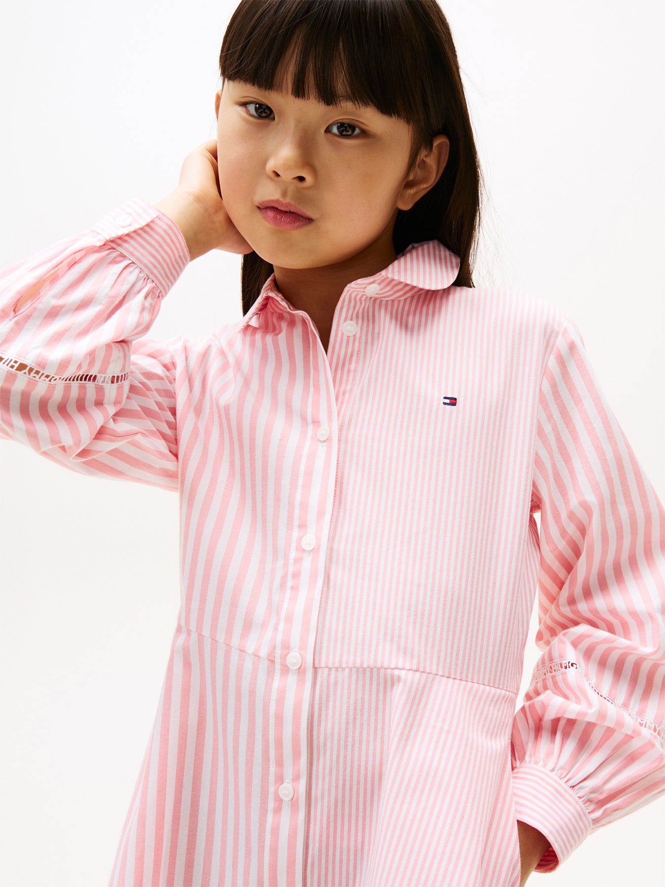Mixed Stripe Shirt Dress