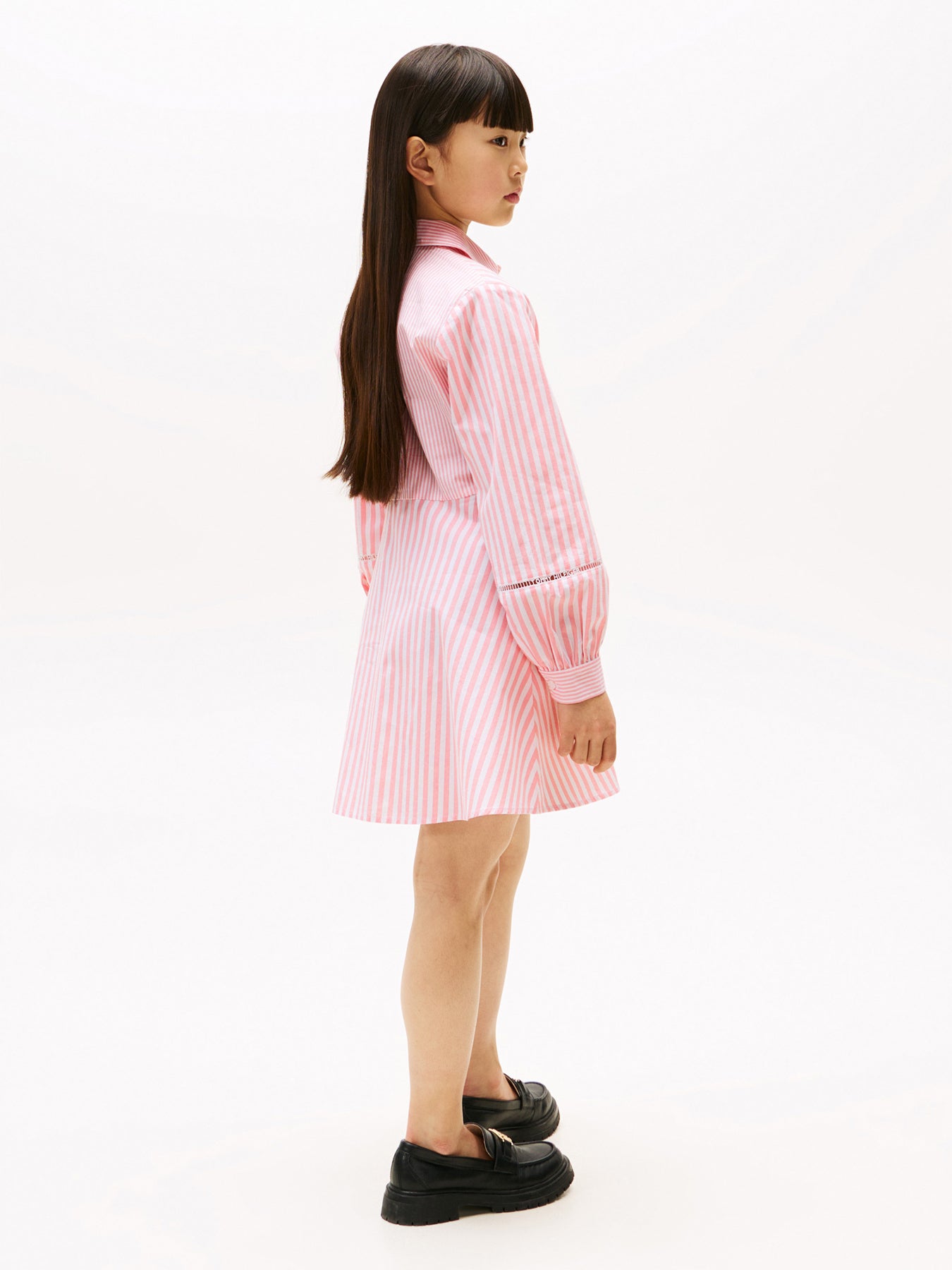 Mixed Stripe Shirt Dress