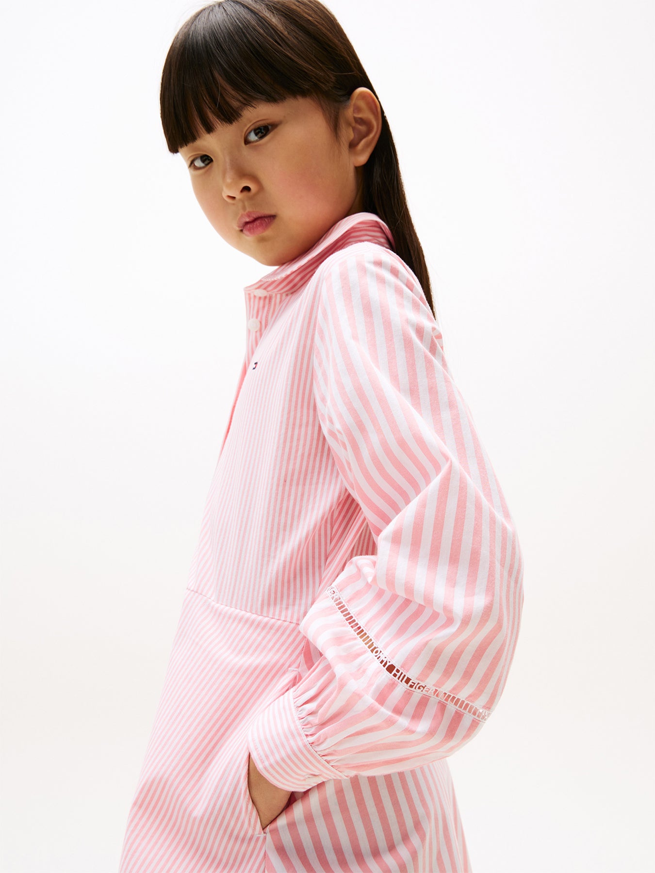 Mixed Stripe Shirt Dress