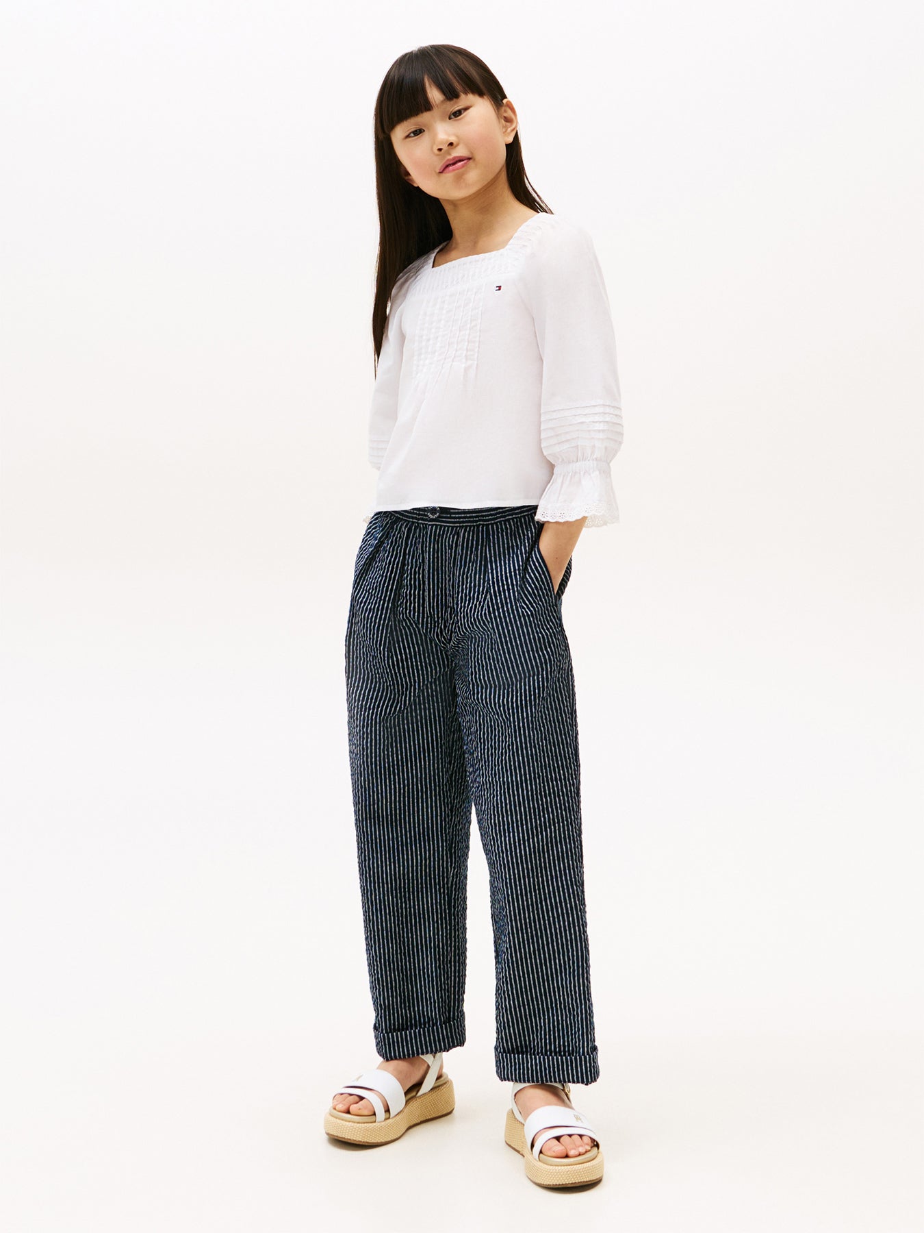 Broderie Anglaise Pintuck Blouse
