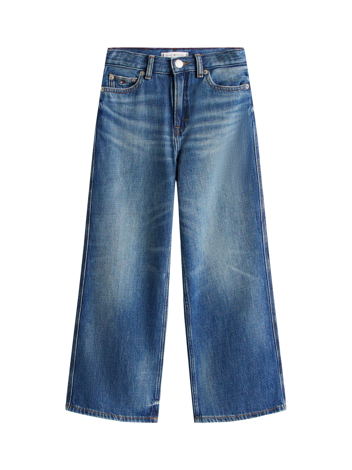Vintage Wash Logo Jeans Blue