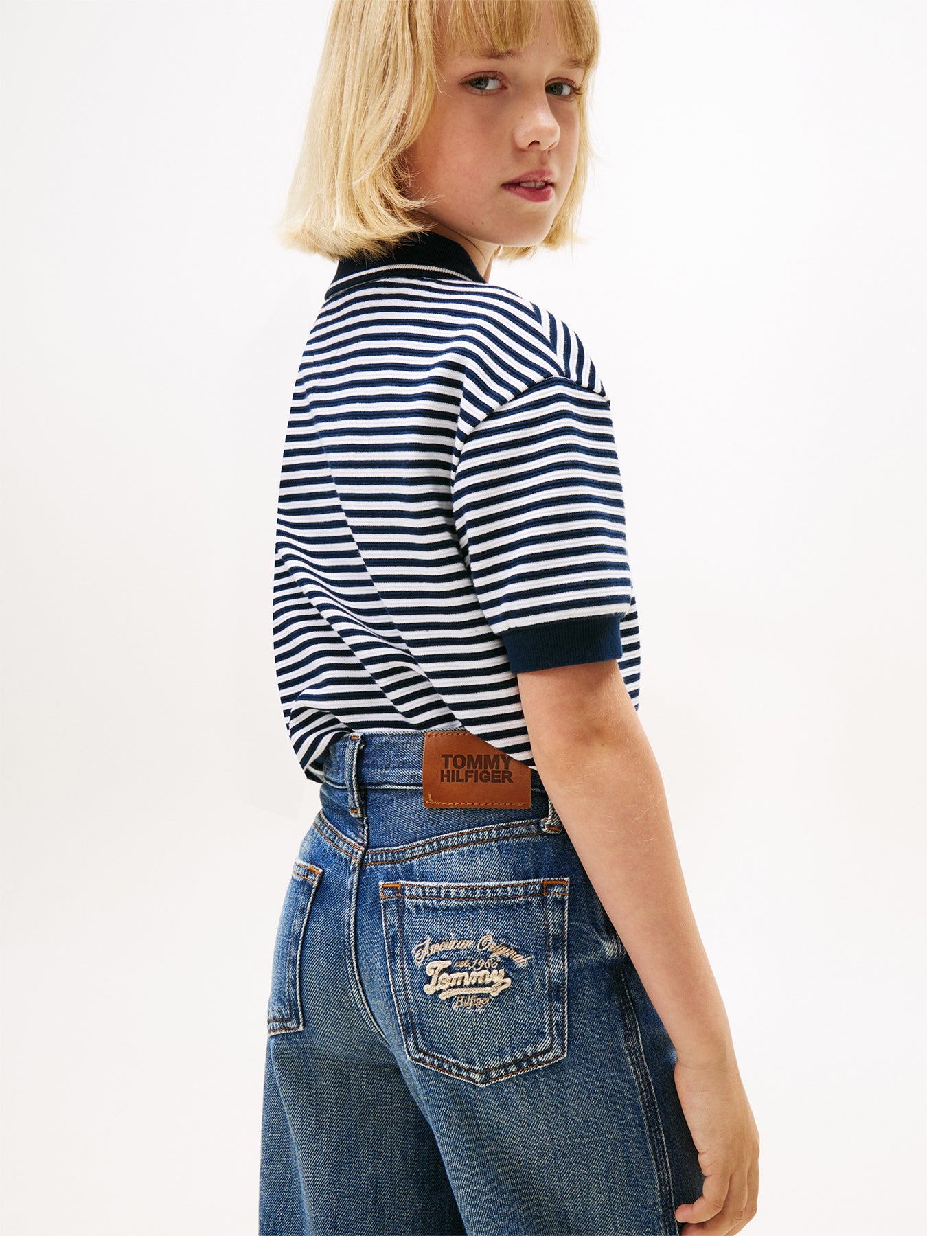 Vintage Wash Logo Jeans Blue