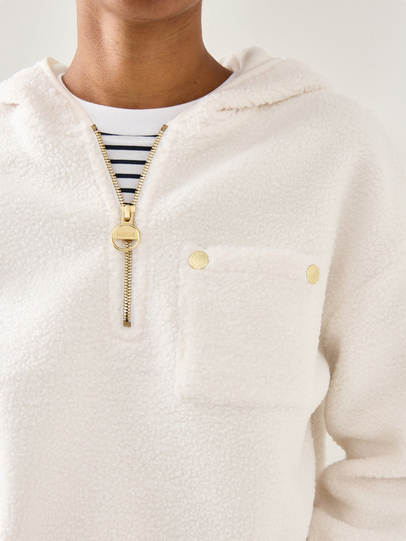 Lola Fleece Hoodie White