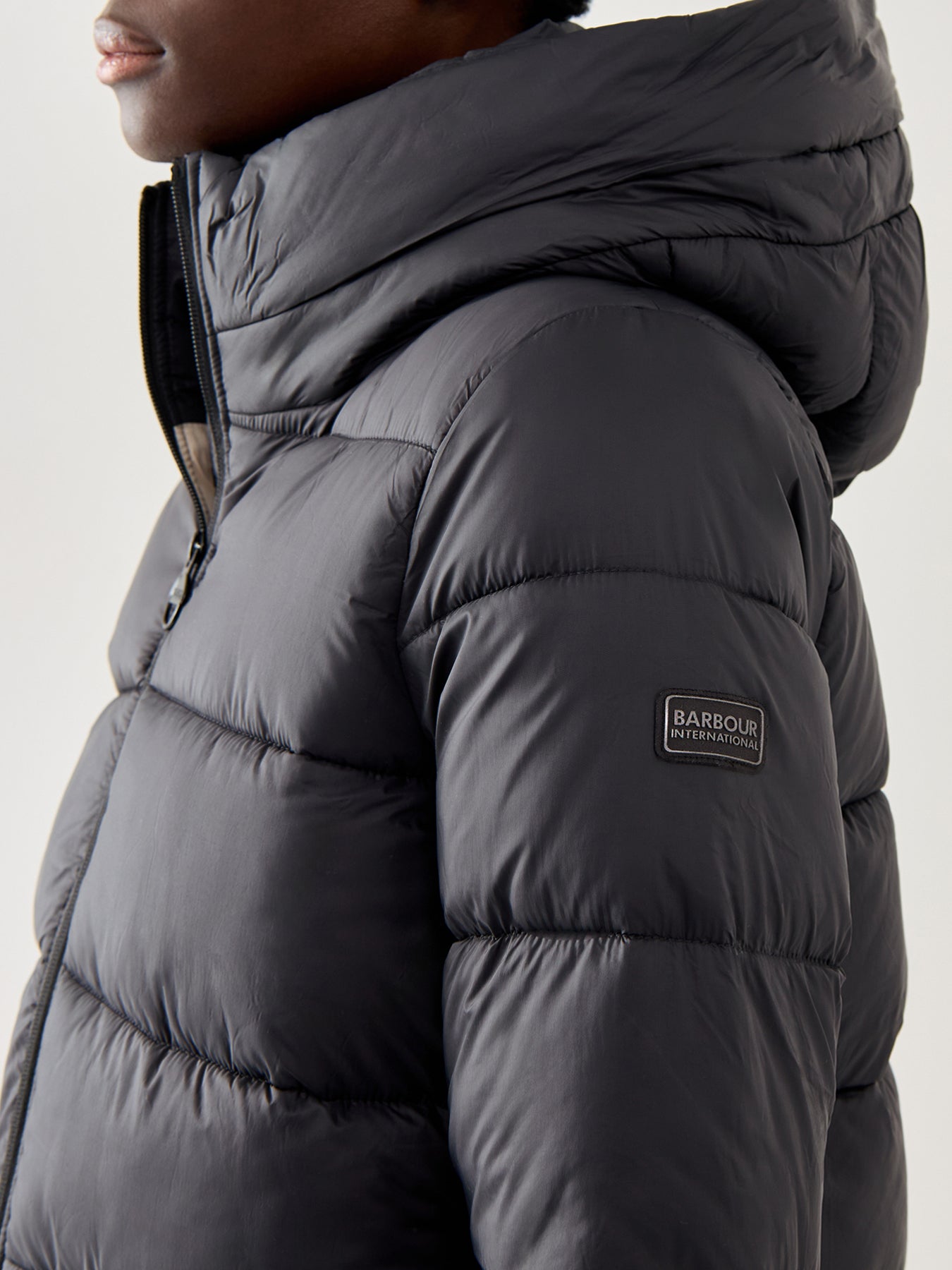 Womens Barbour International Olivios Puffer Jacket Black