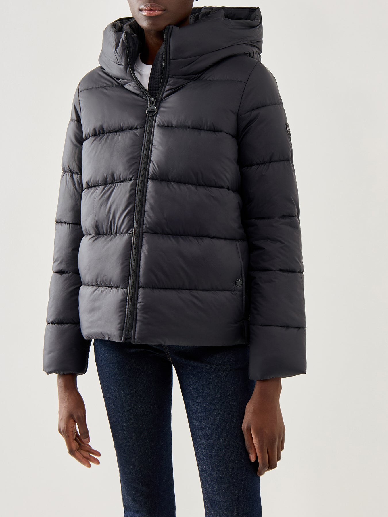 Womens Barbour International Olivios Puffer Jacket Black