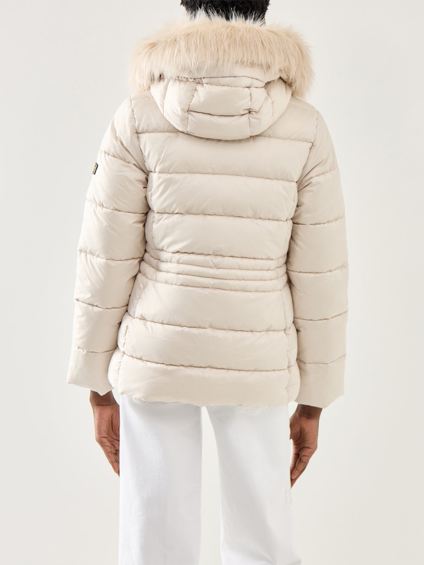 Womens Barbour International Cher Puffer Jacket Beige