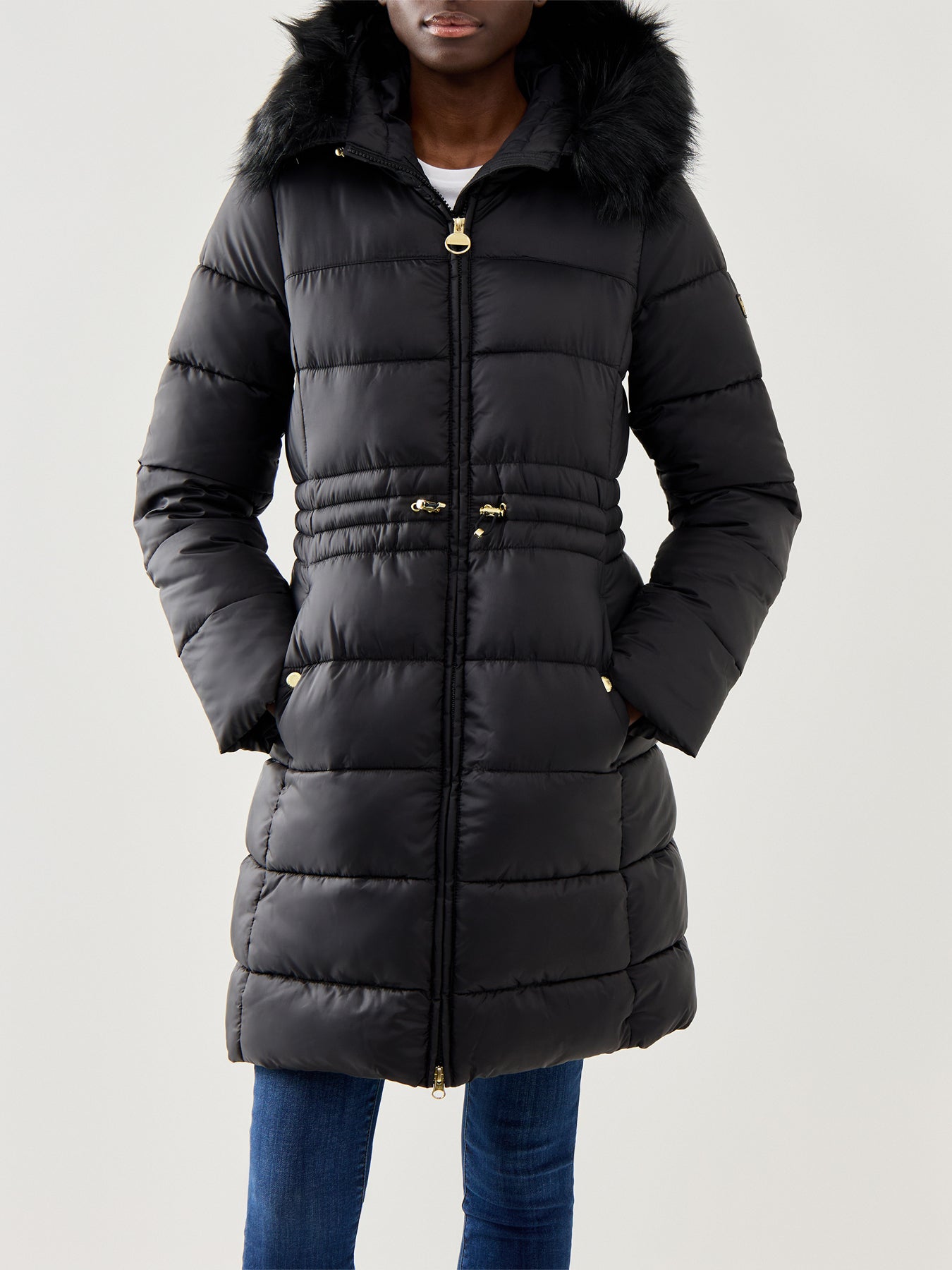Womens Barbour International Anastasia Puffer Jacket Black
