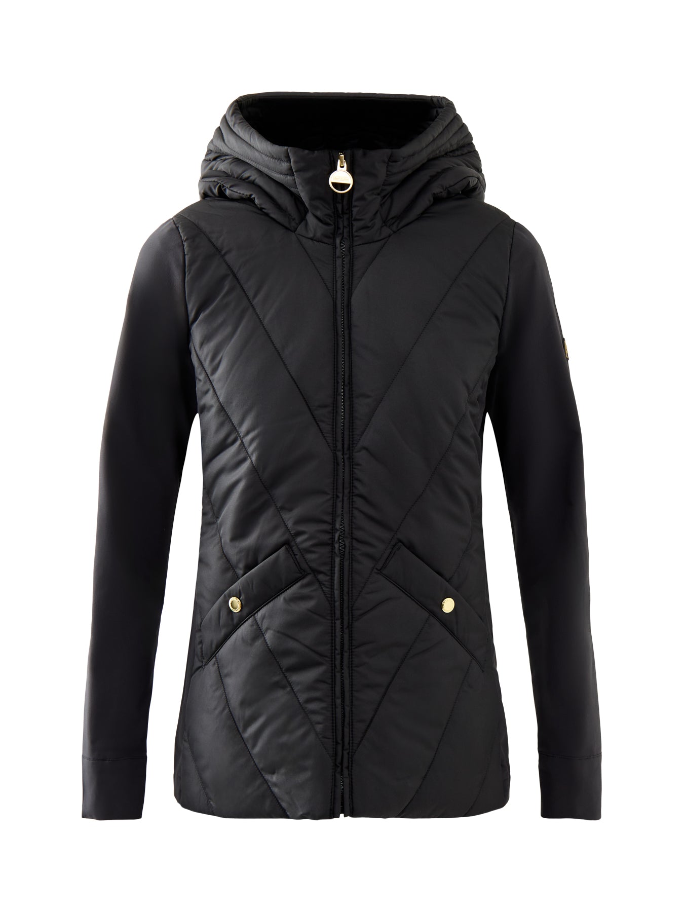 Womens Barbour International Diablo Quilted Sweat Black