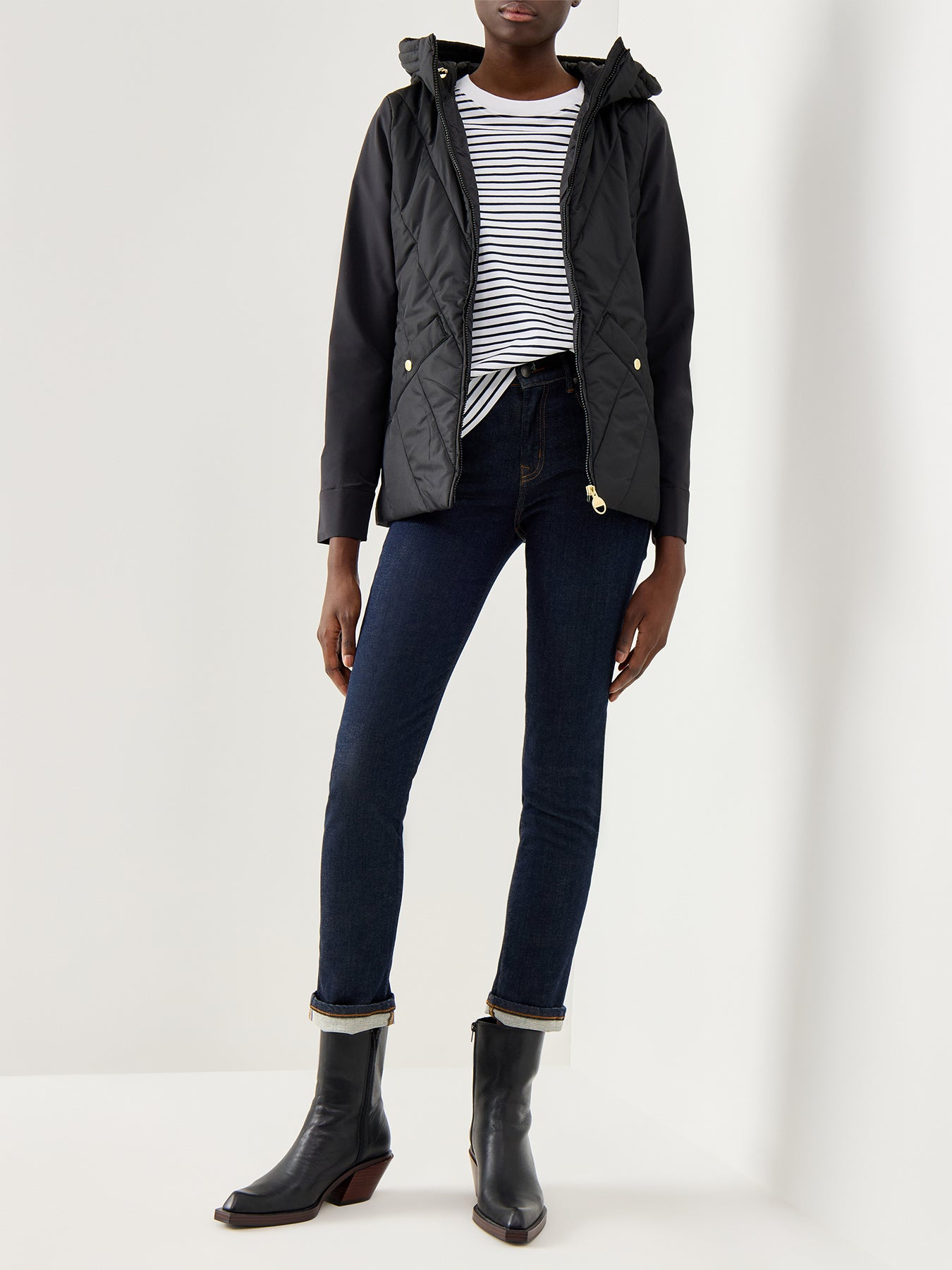 Womens Barbour International Diablo Quilted Sweat Black