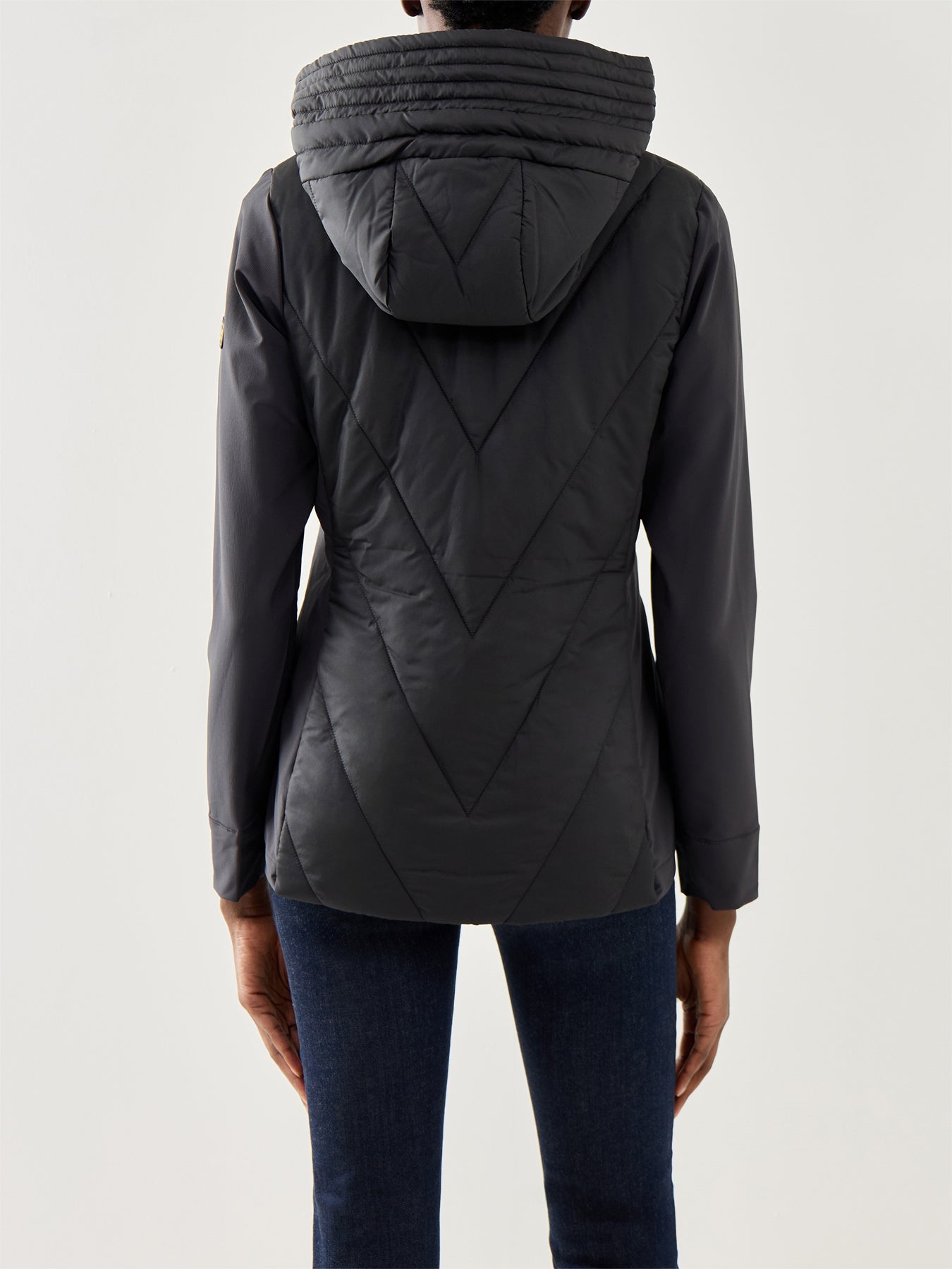 Womens Barbour International Diablo Quilted Sweat Black