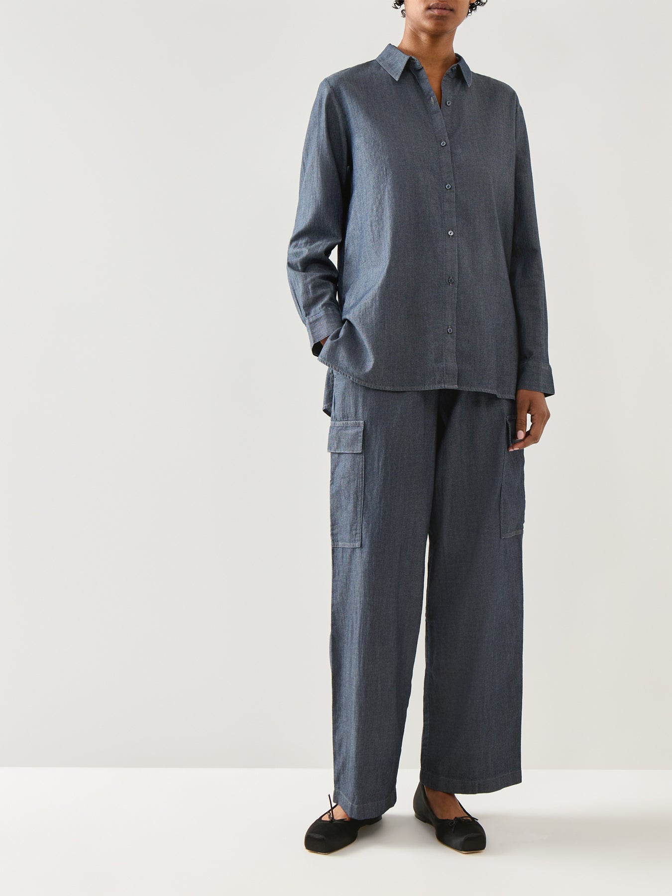 Classic Collar Easy Shirt Grey