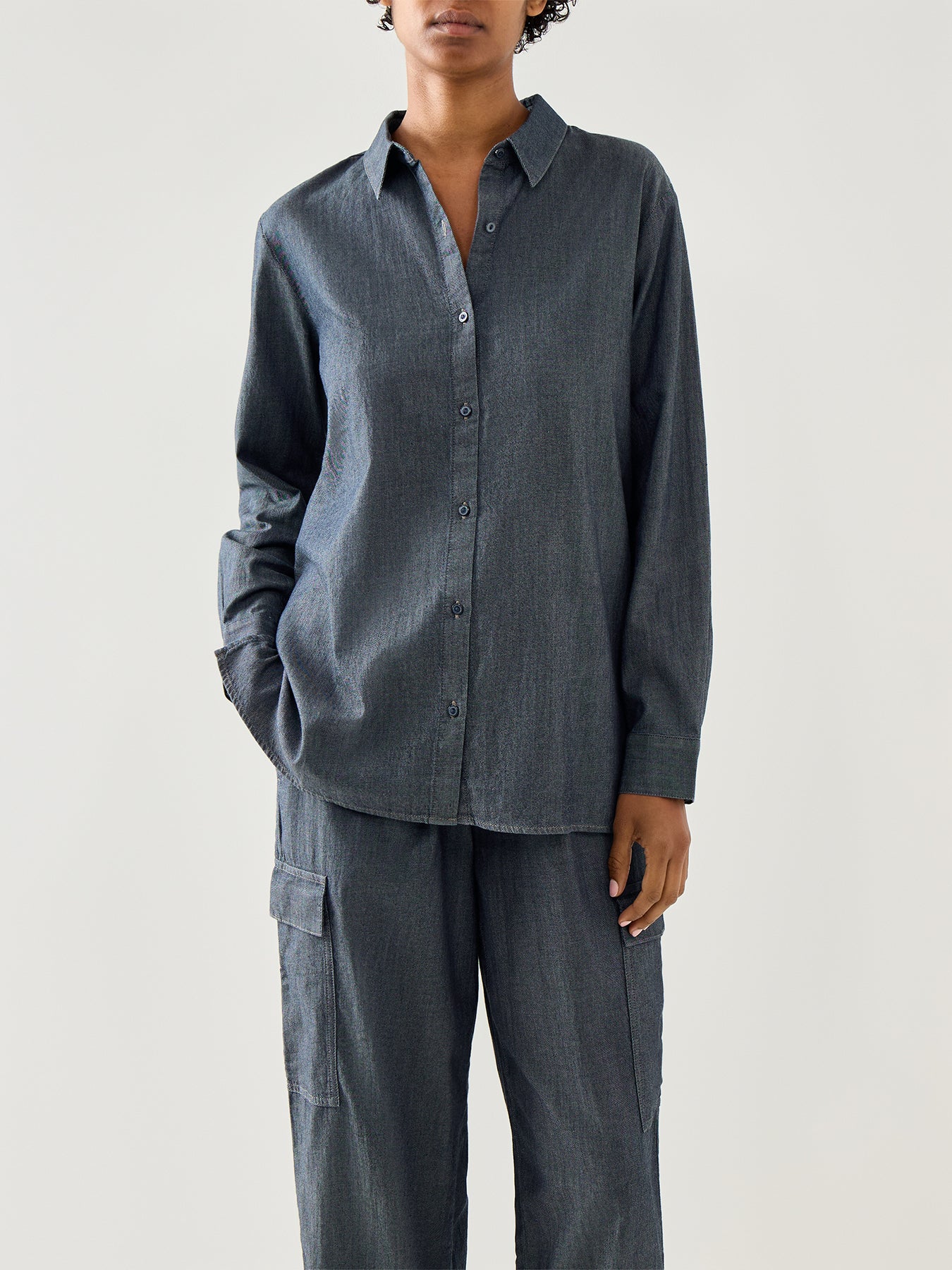 Classic Collar Easy Shirt Grey