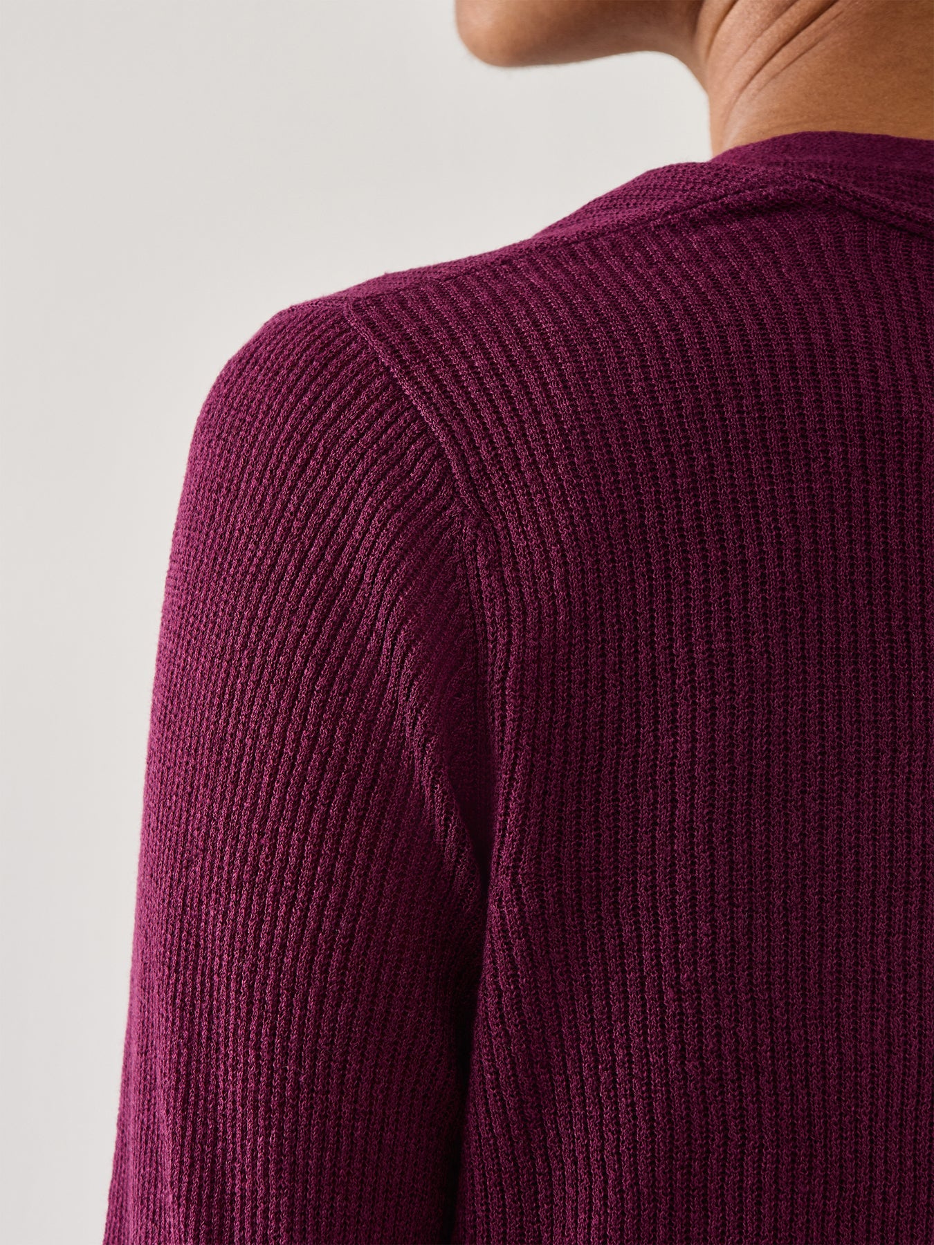 Cardigan Linen Cotton Purple