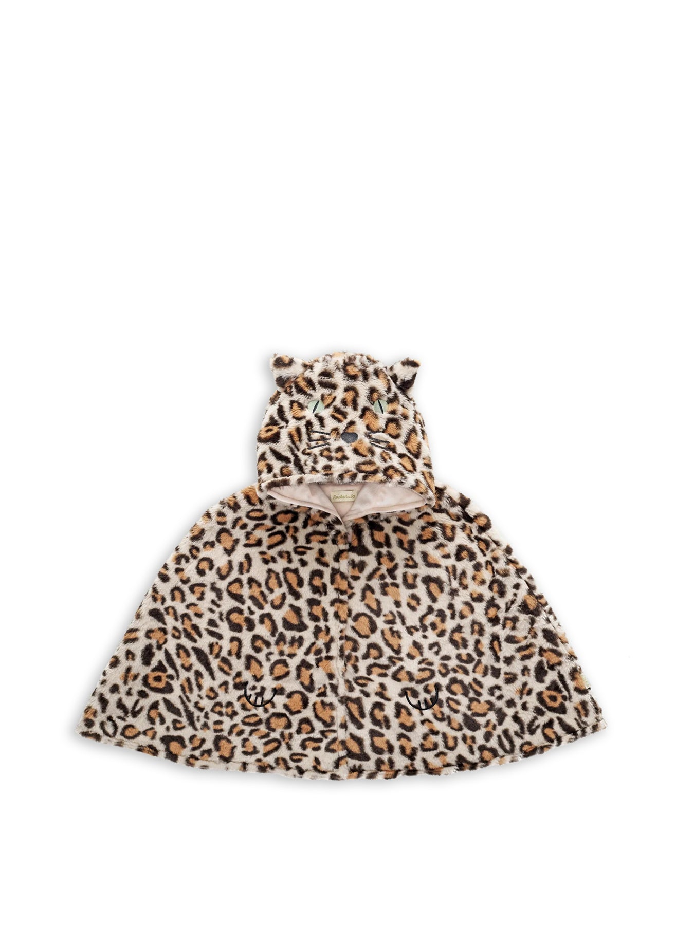 Girls’ Leopard Dress-Up Fluffy Cape 3–10 Years Brown