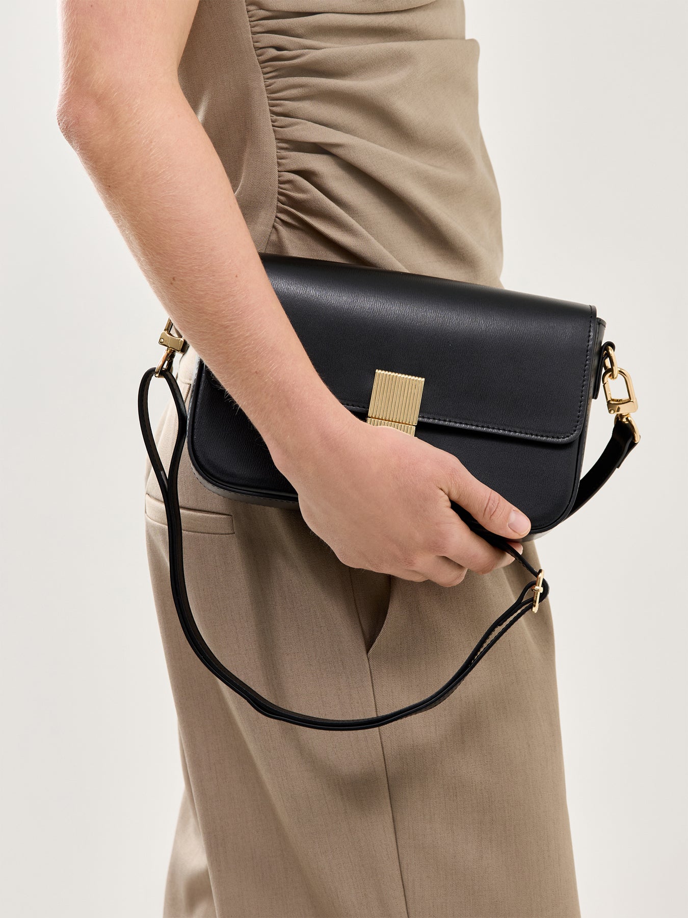 Flora Leather Bag Black