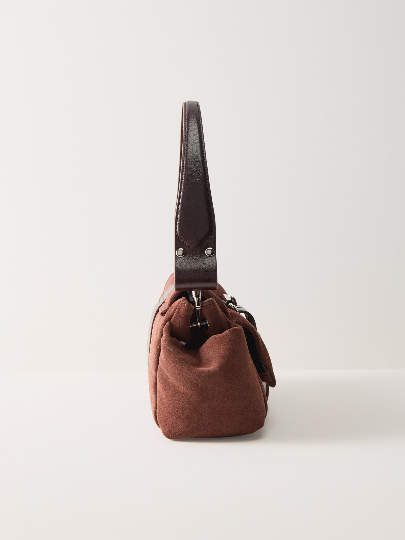Hazel Suede Treasure Handbag Brown
