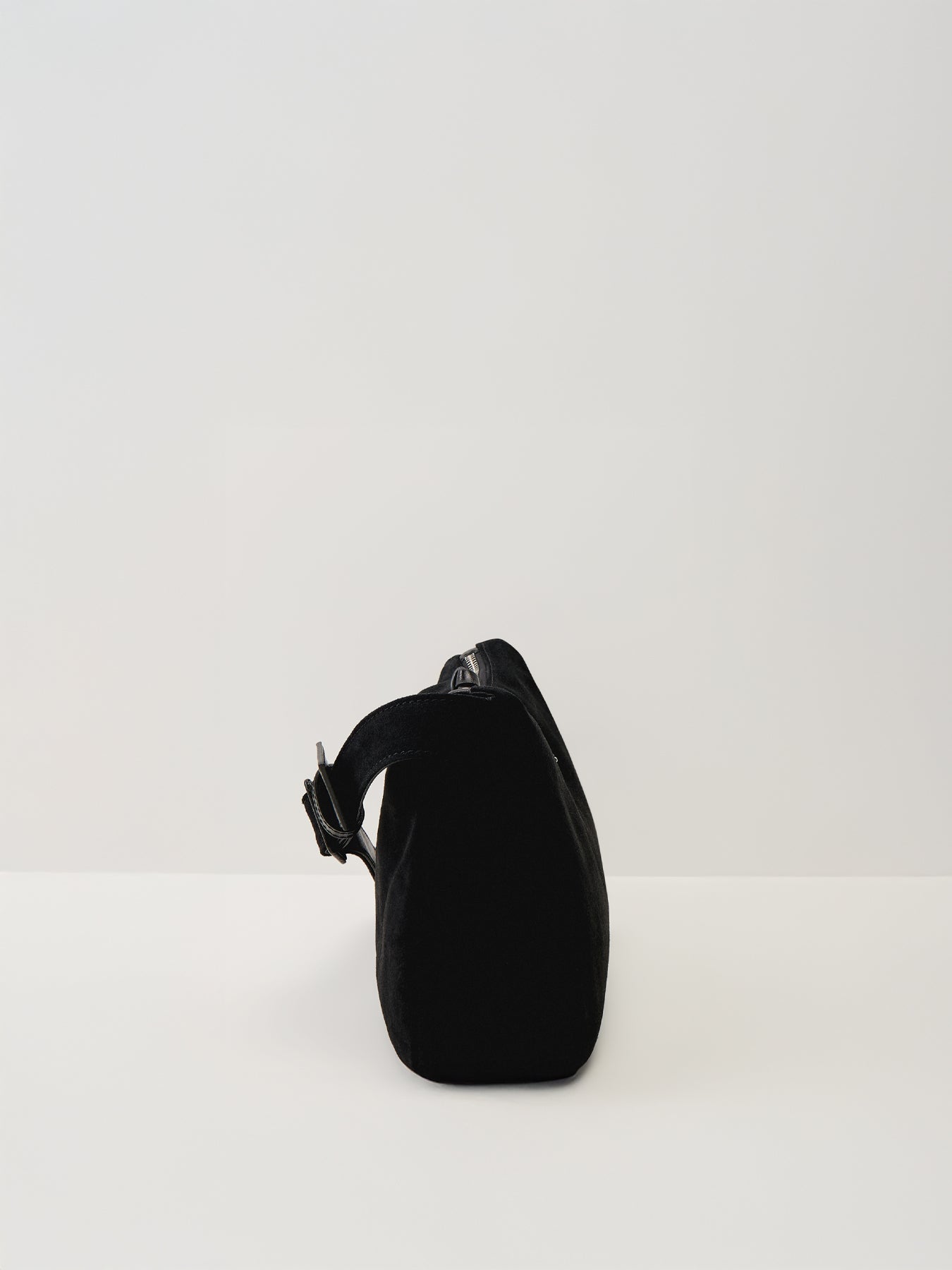 Kate Suede Shoulder Bag Black