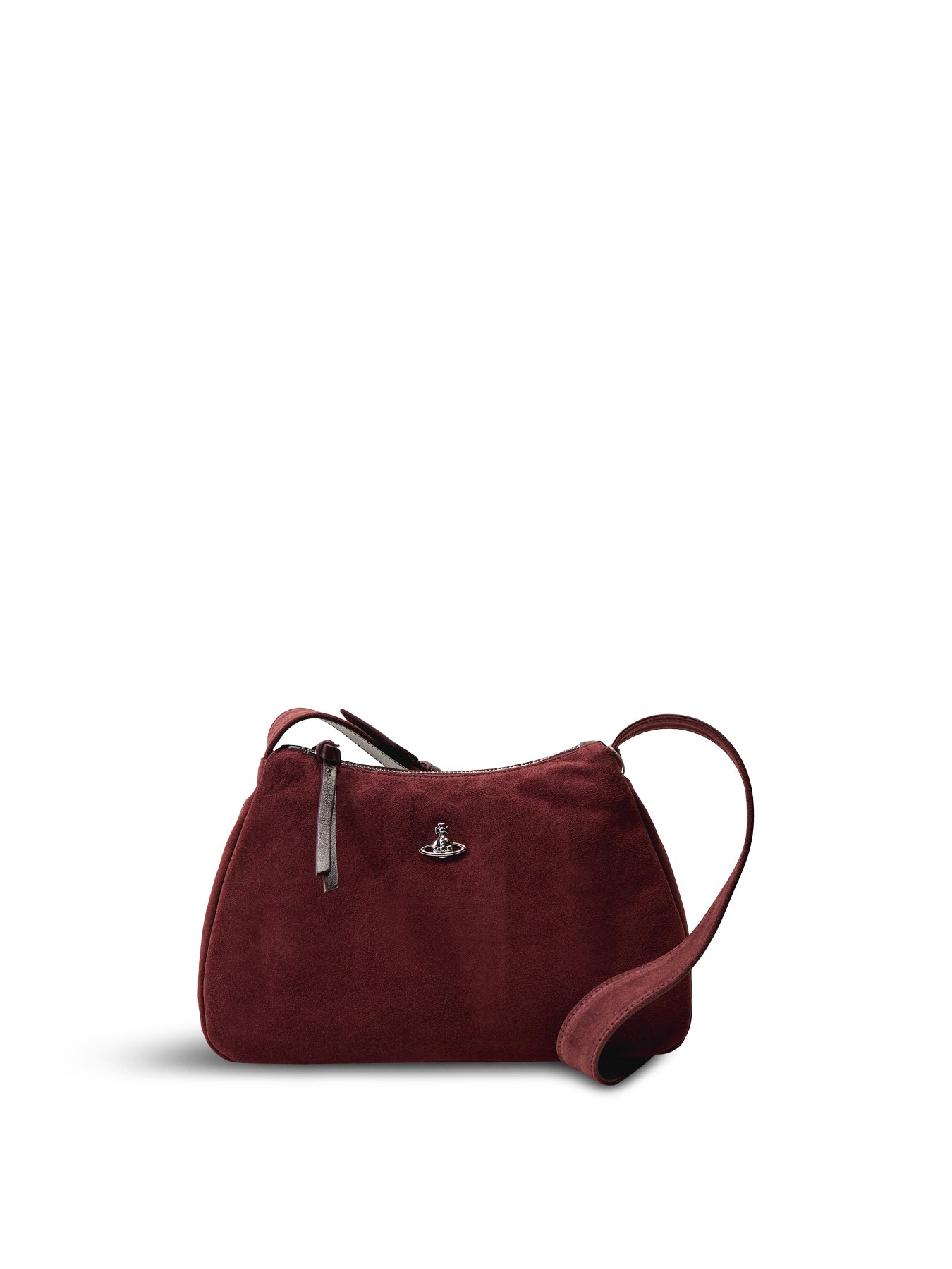 Kate Suede Shoulder Bag Burgundy