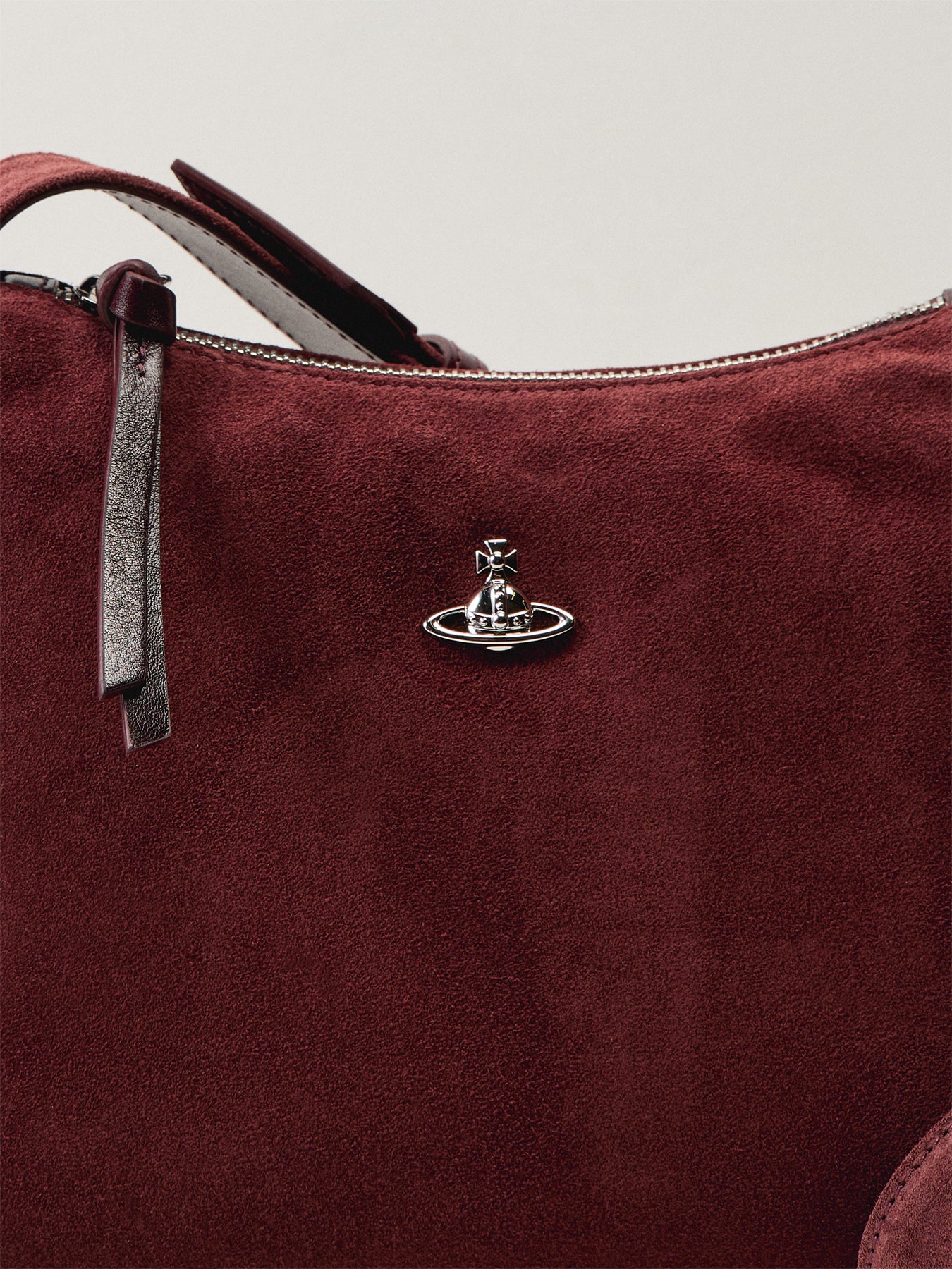 Kate Suede Shoulder Bag Burgundy