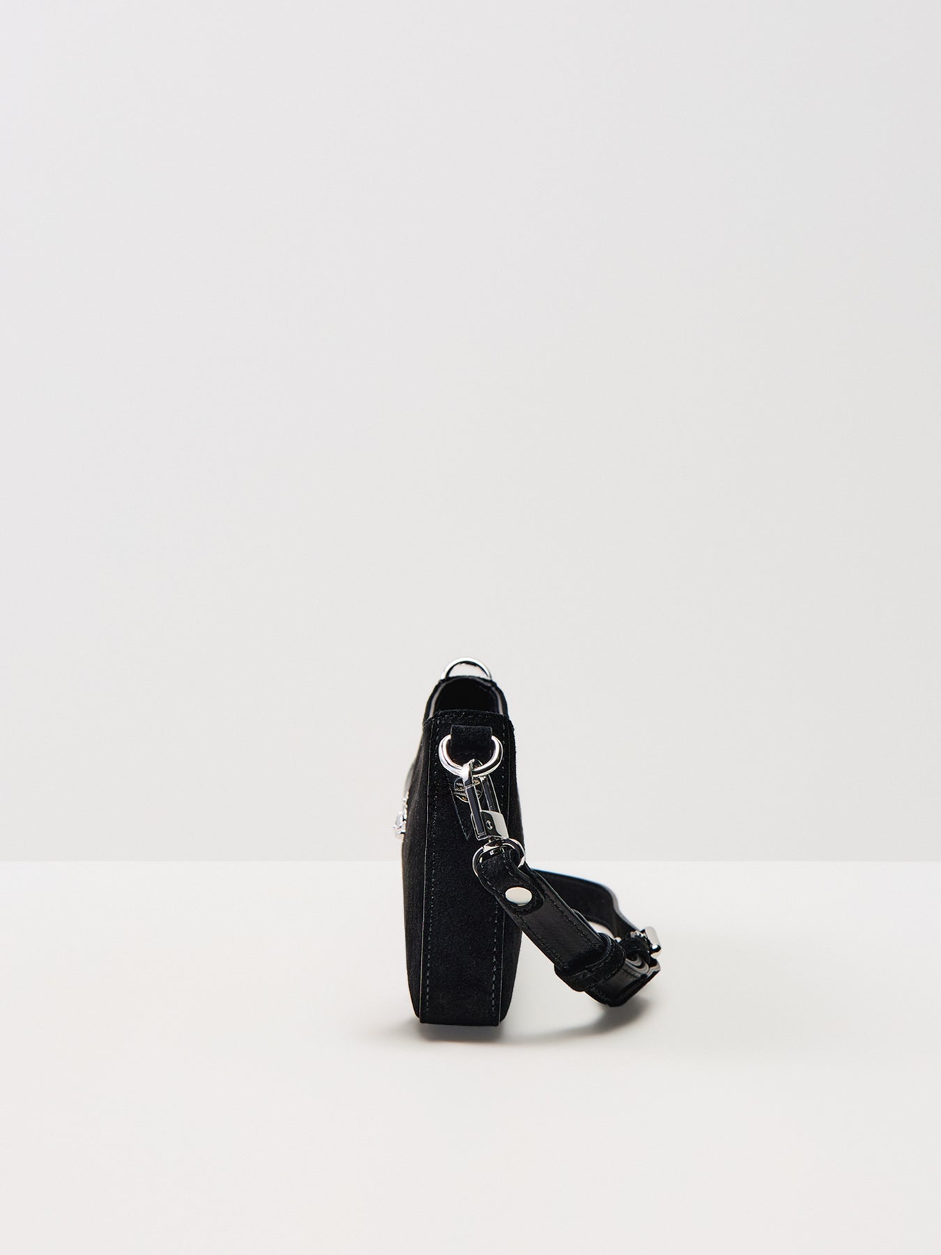 Tasha Shoulder Phone Bag Leather Black