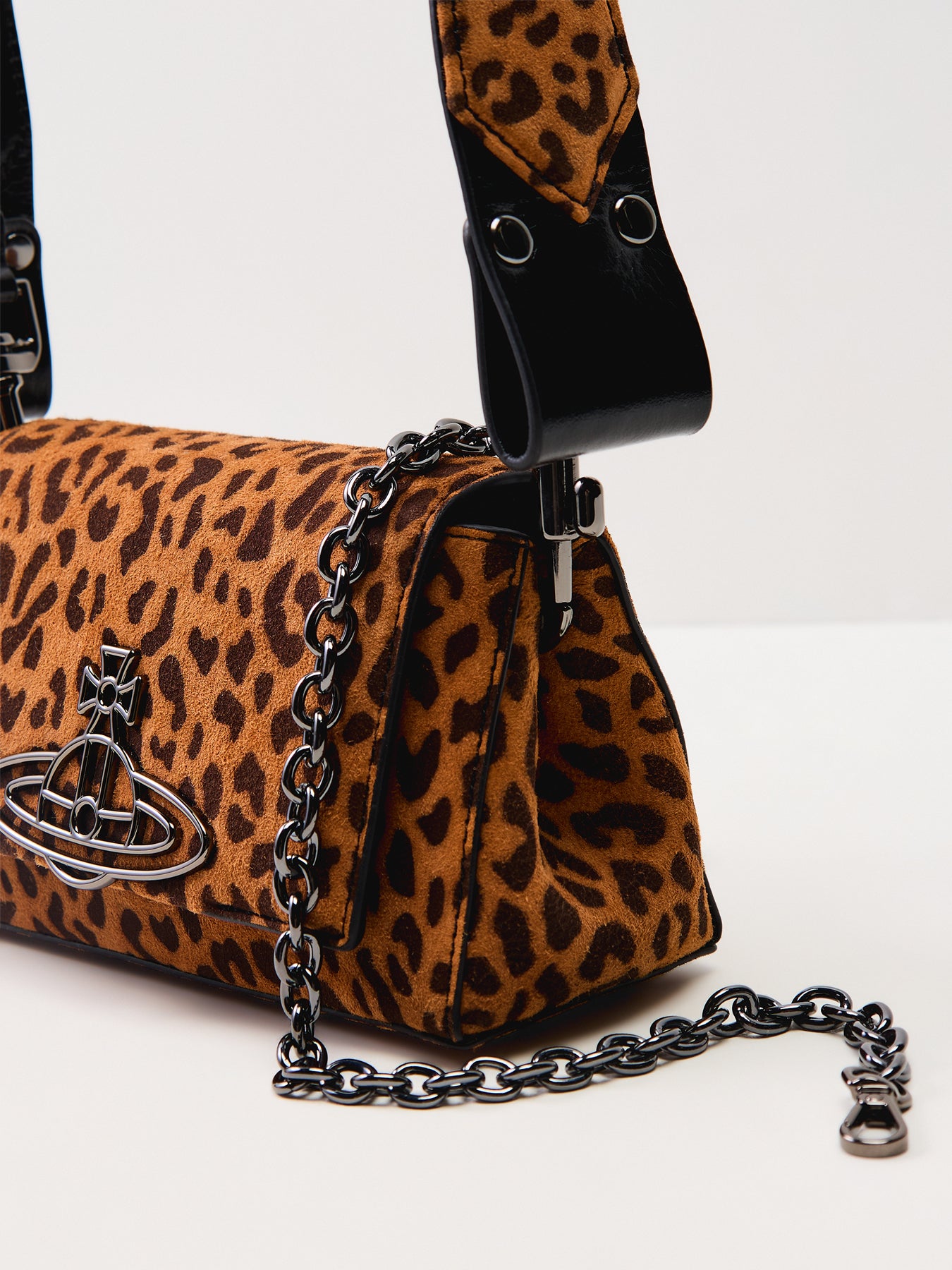 Hazel Small Handbag Leather Leopard