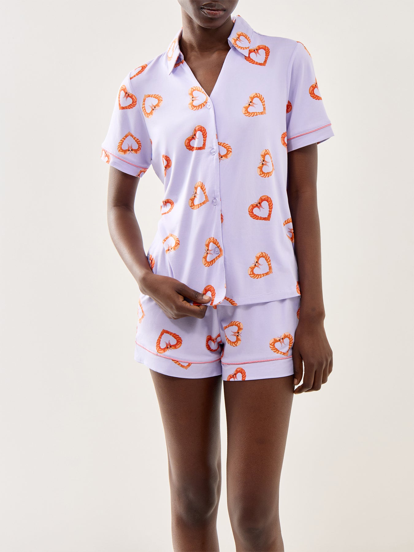 Shrimp Hearts Short PJ Set