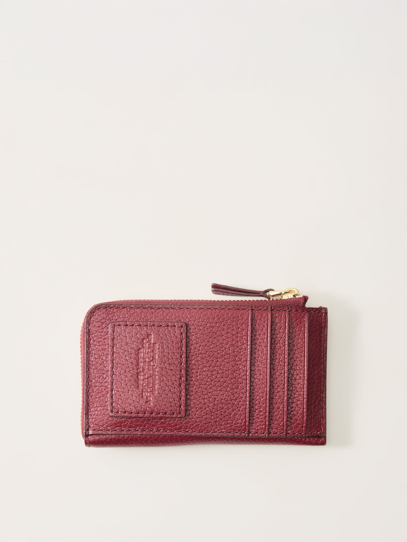 Zip Wallet Leather Cherry