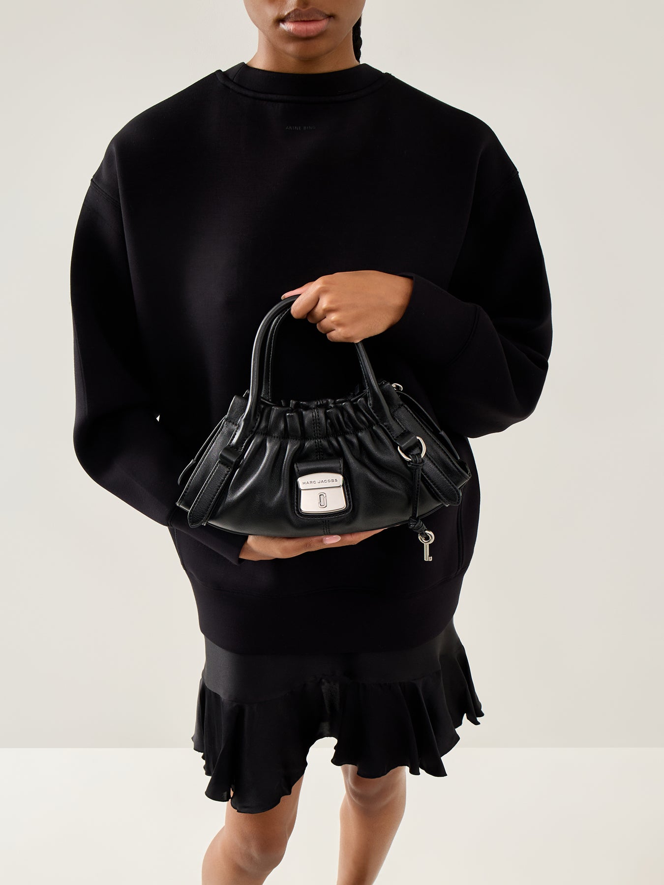 The Cristina Small Satchel Bag Black