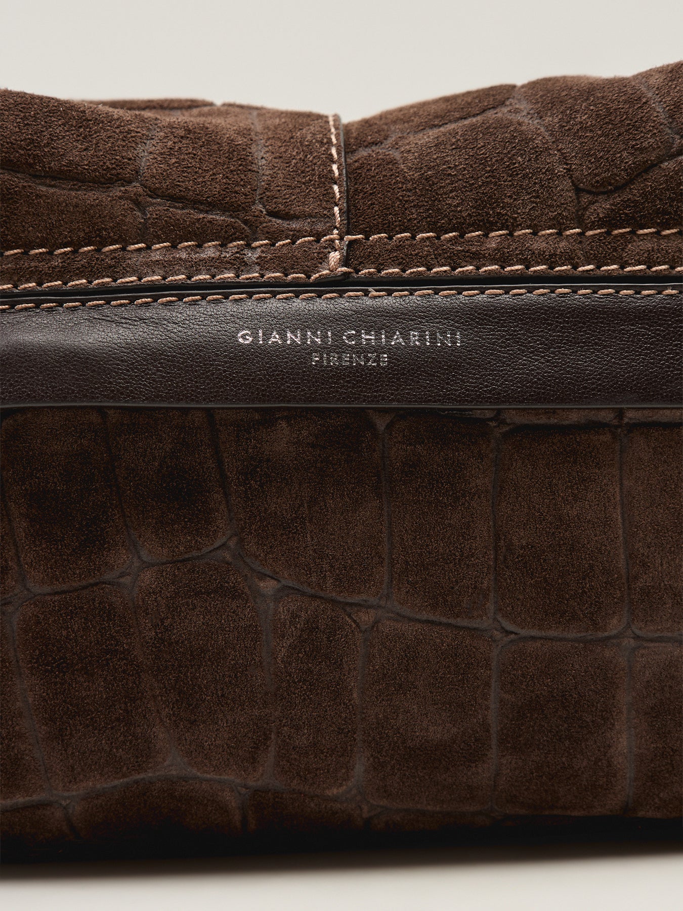 Helena Round Suede Croco Leather Small Crossbody