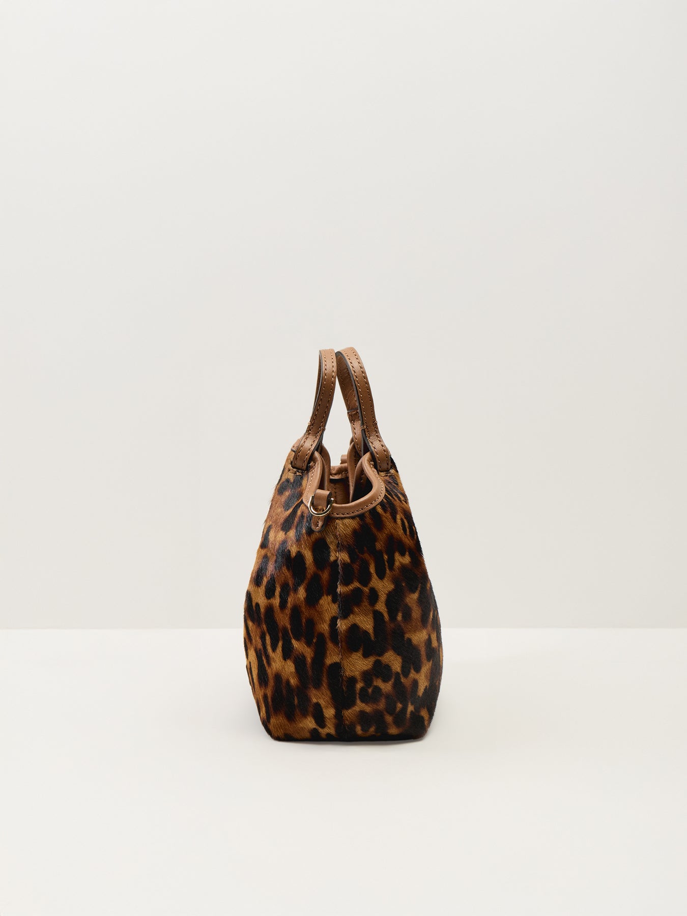 Dua Lynx Small Leather Crossbody Bag Leopard