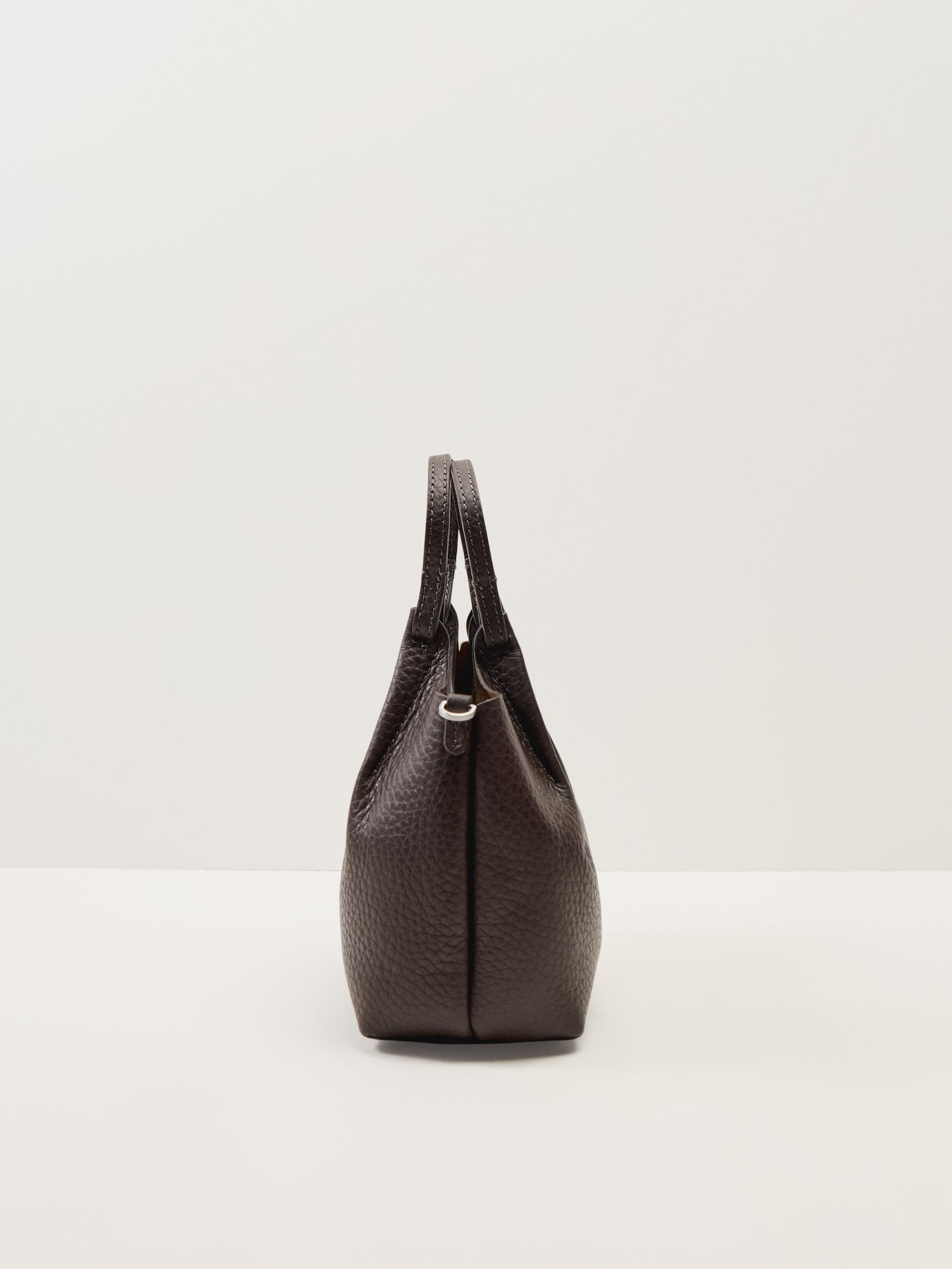 Dua Small Leather Crossbody Bag Espresso Brown