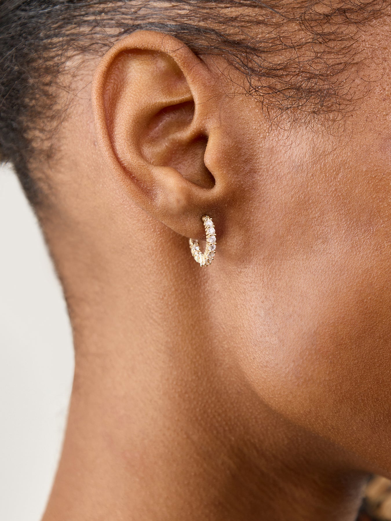 Matrix Round Cut Hoop Earrings