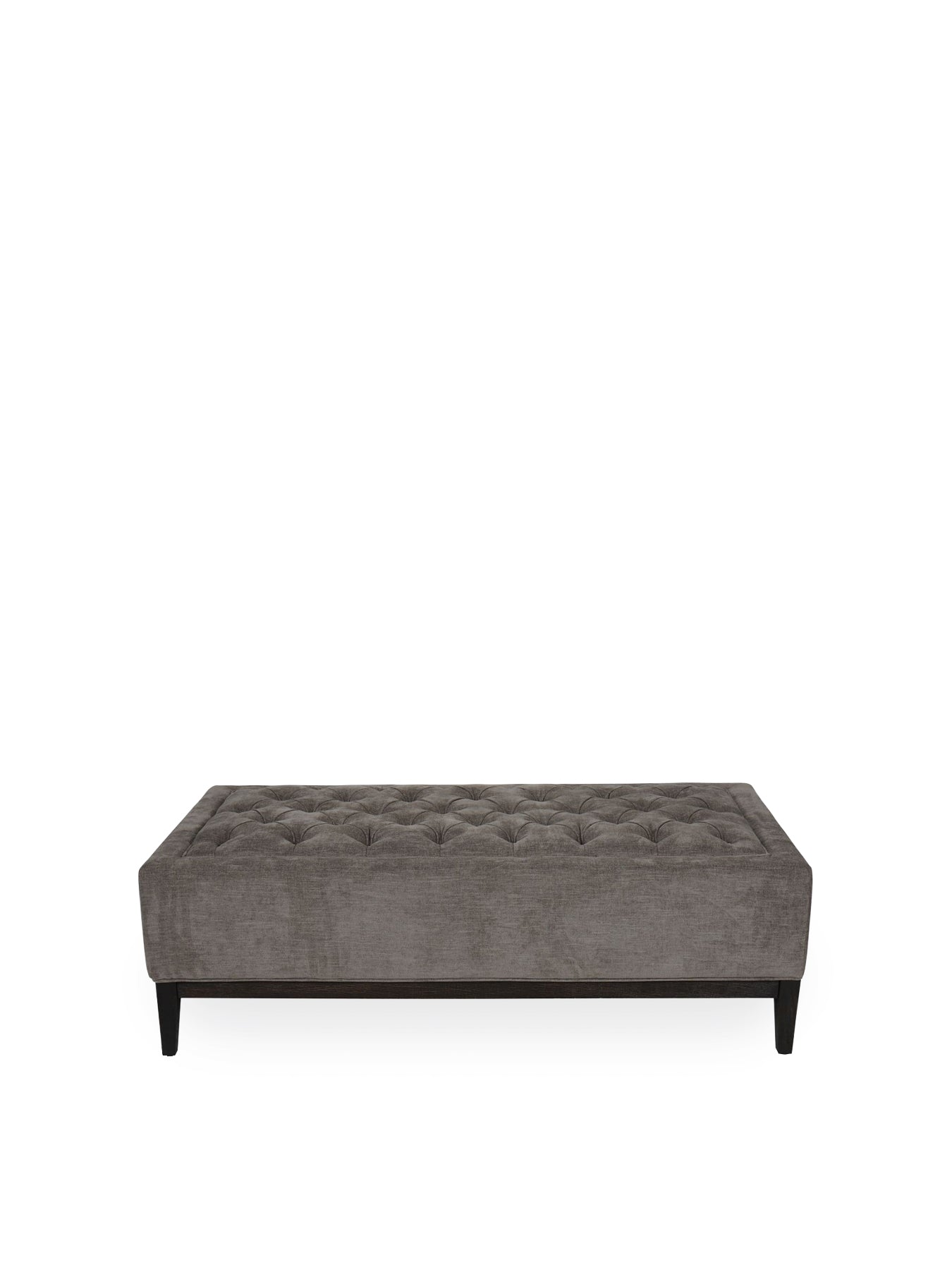 Theodore Buttoned XL Ottoman Warm Grey 140x75cm