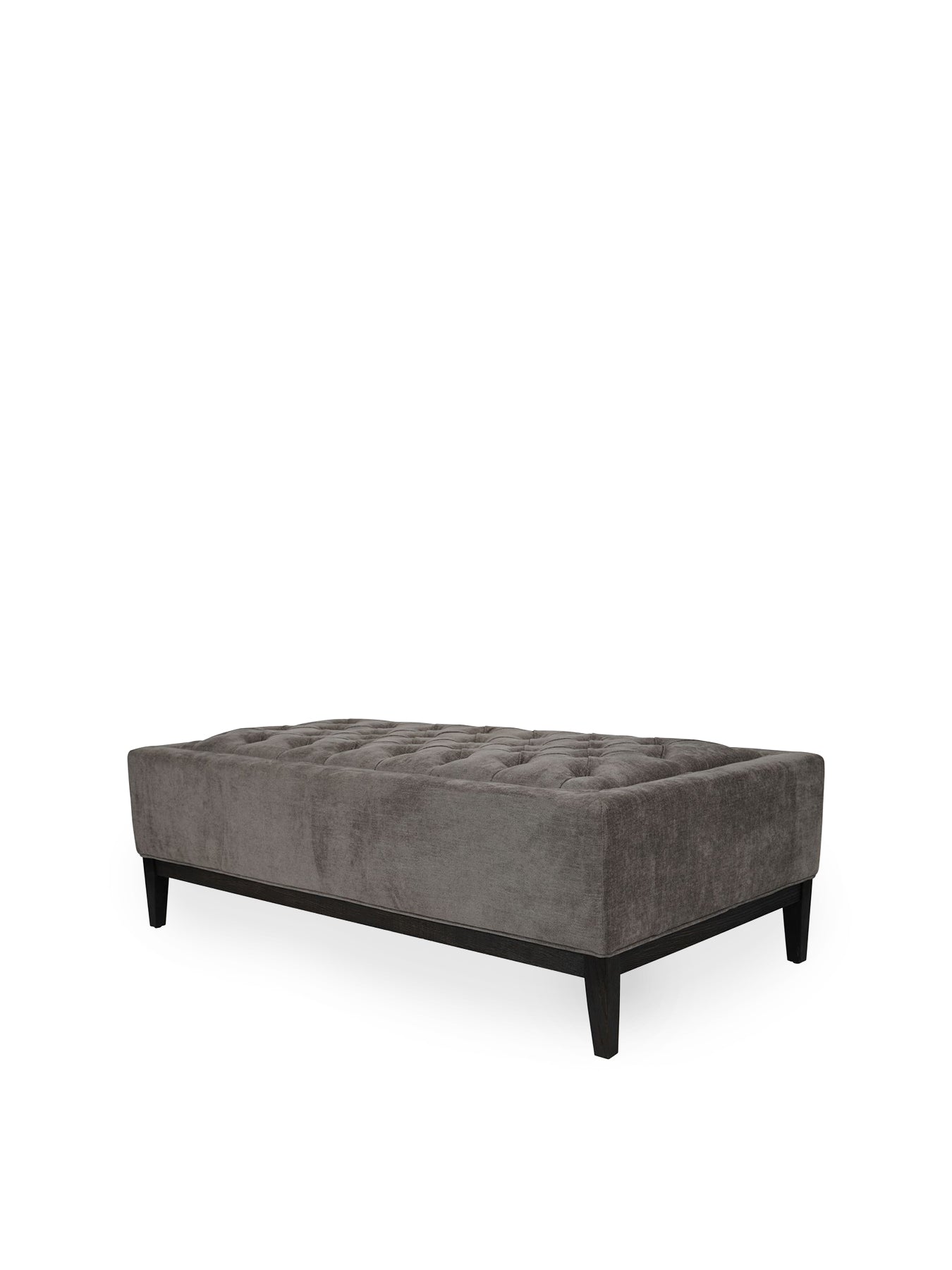 Theodore Buttoned XL Ottoman Warm Grey 140x75cm