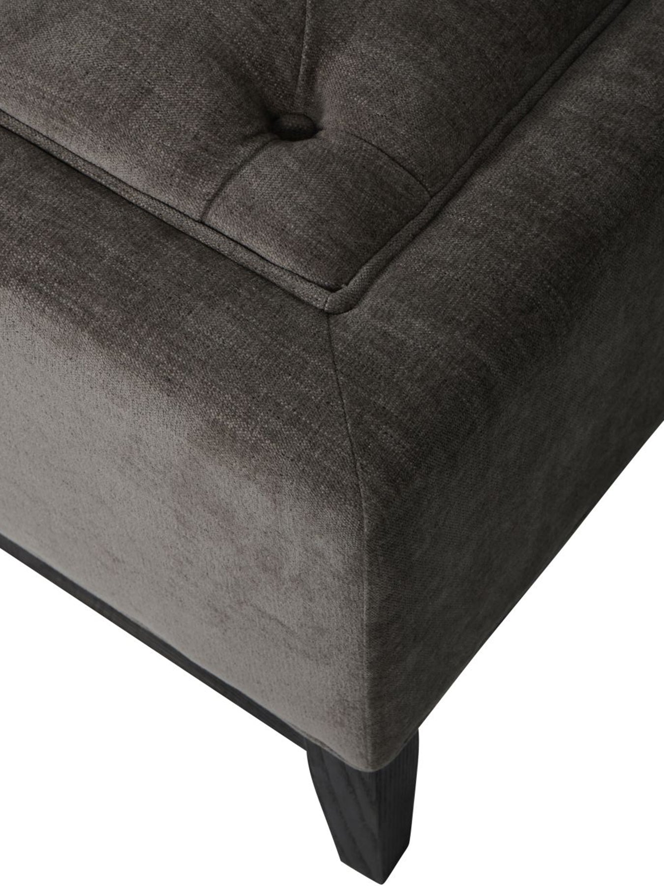 Theodore Buttoned XL Ottoman Warm Grey 140x75cm