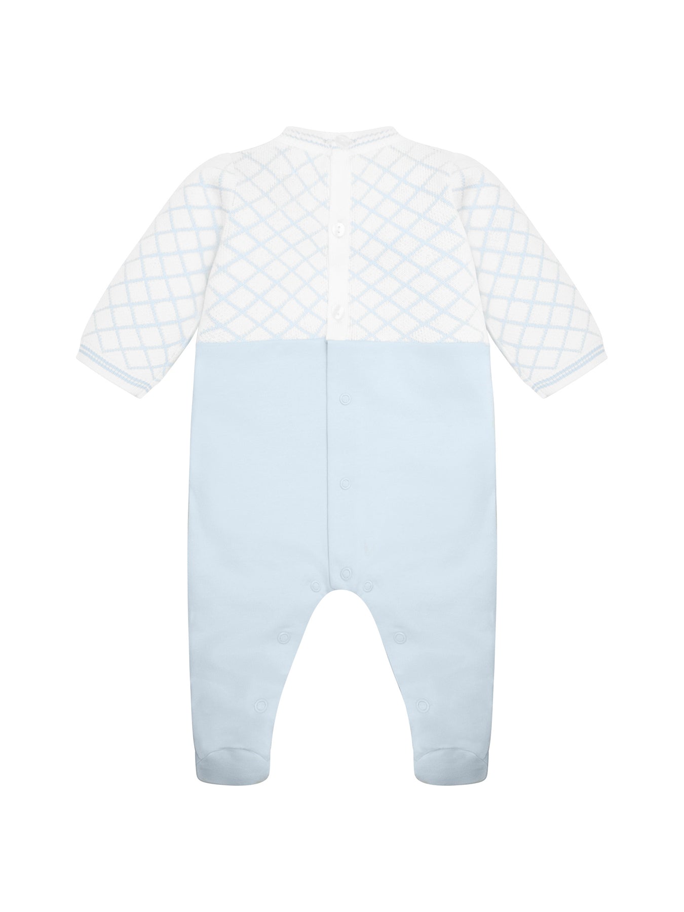 Kit 2-in-1 Dungaree with Knit Top & Teddy Applique Blue