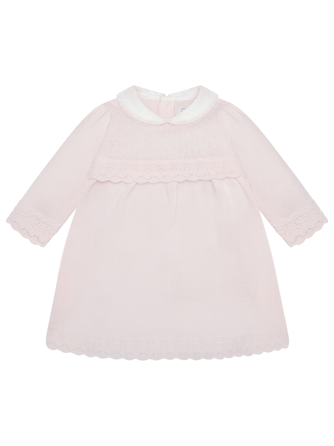 Pink Cotton Kristina Knitted Dress With Bow Tights