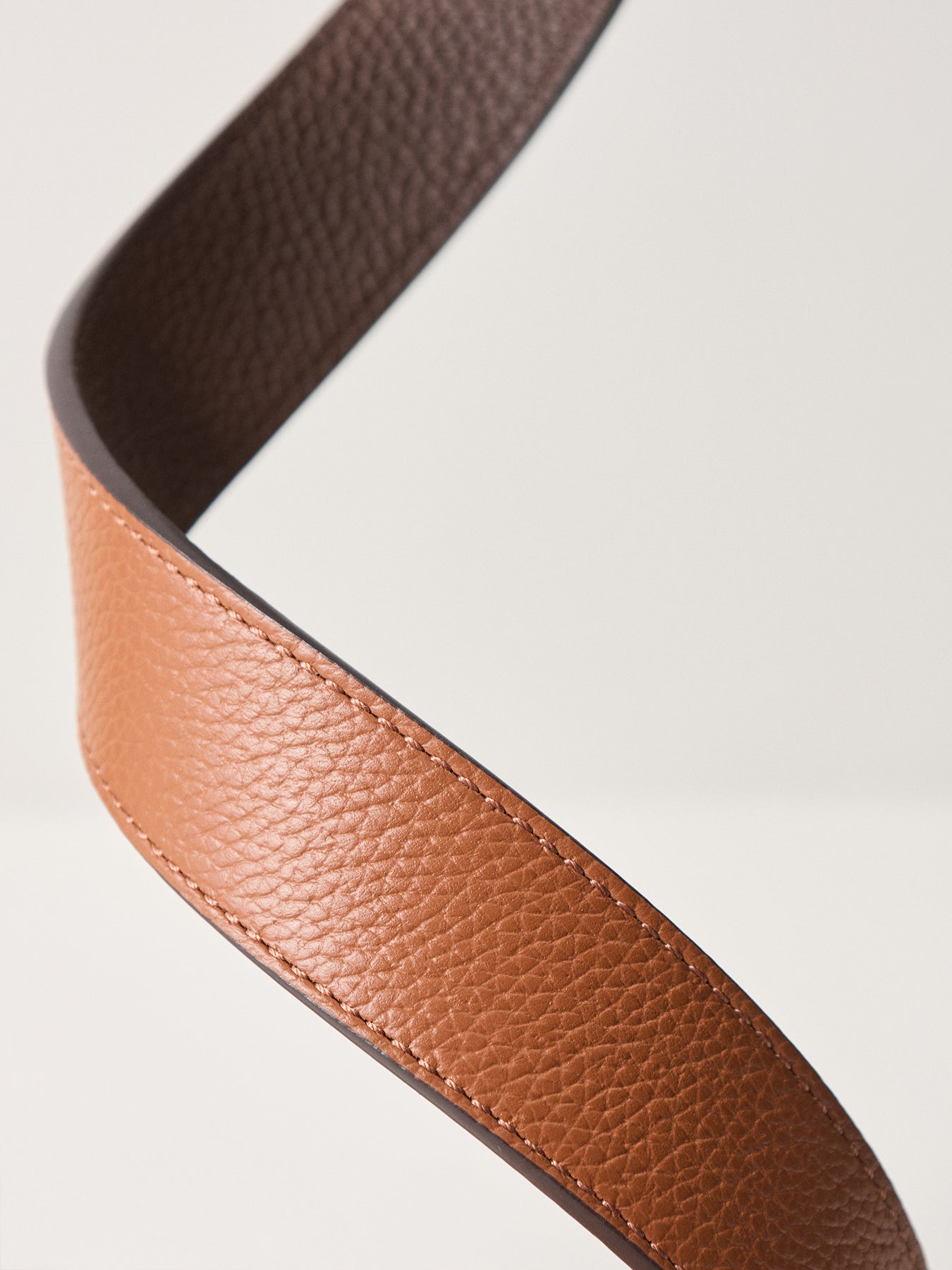 Reversible Leather Belt Tan