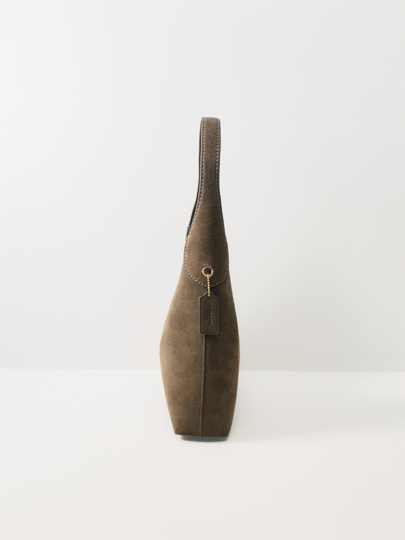 Suede Brooklyn Shoulder Bag 28 Olive