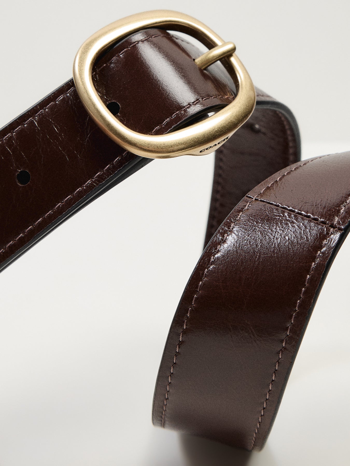 Quilted Glazed Leather Chain Tabby Shoulder Bag Maple