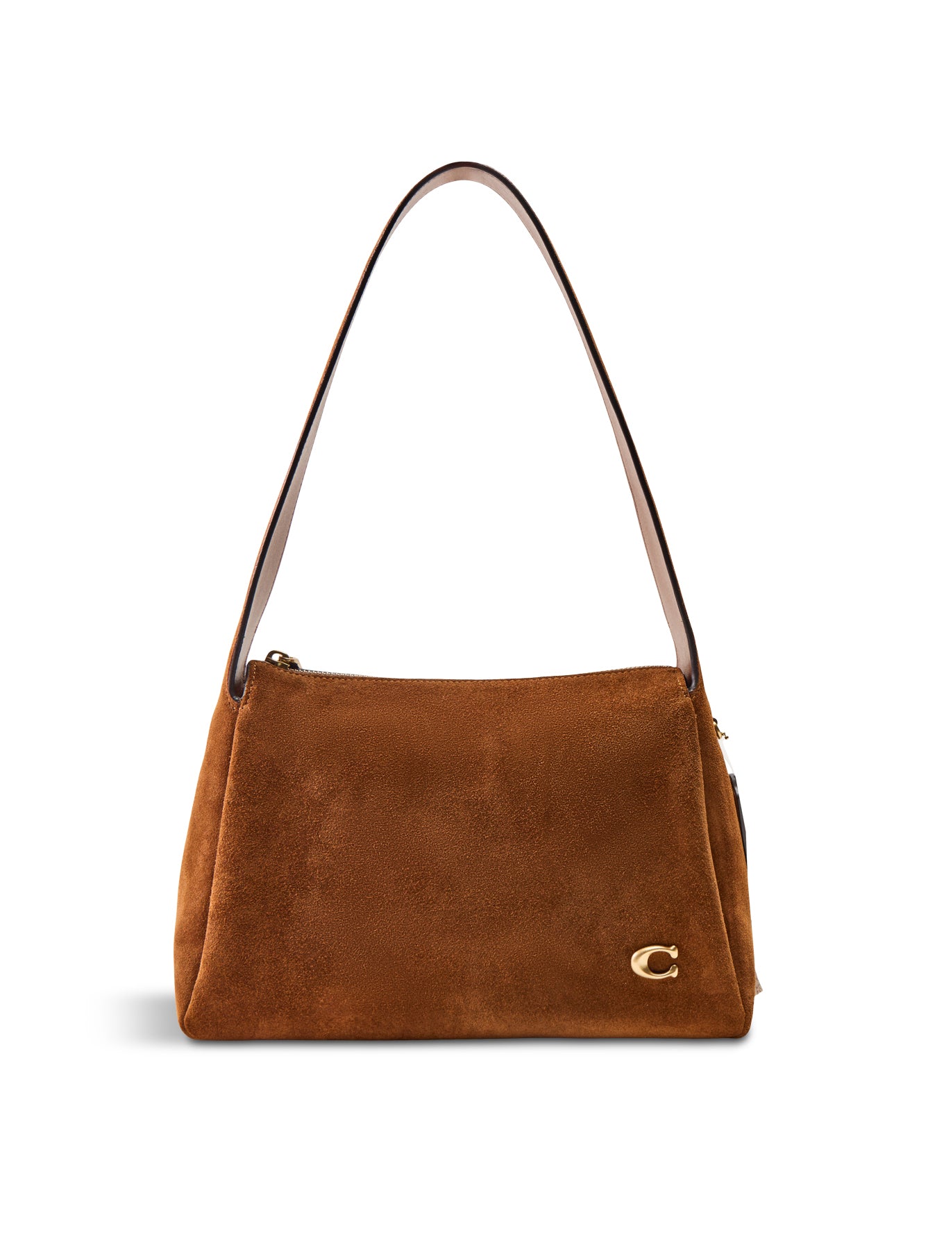Lola Suede Shoulder Bag Warm Brown
